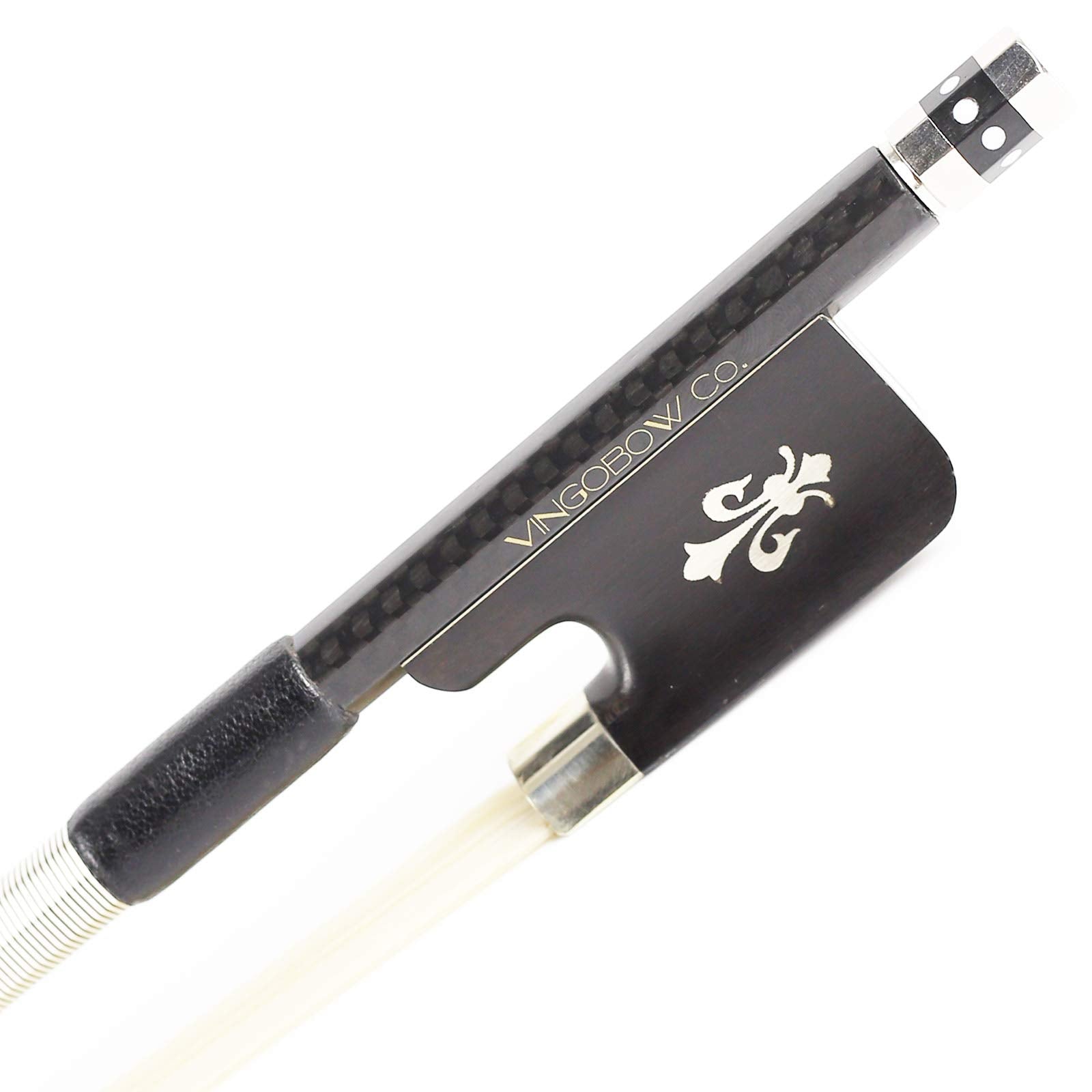 Grid Carbon Fiber Cello Bow 4/4 Size VINGOBOW 114C Advanced Level Full 71.5cm Fleur-de-lis Ebony Frog Well Balanced Light Weight