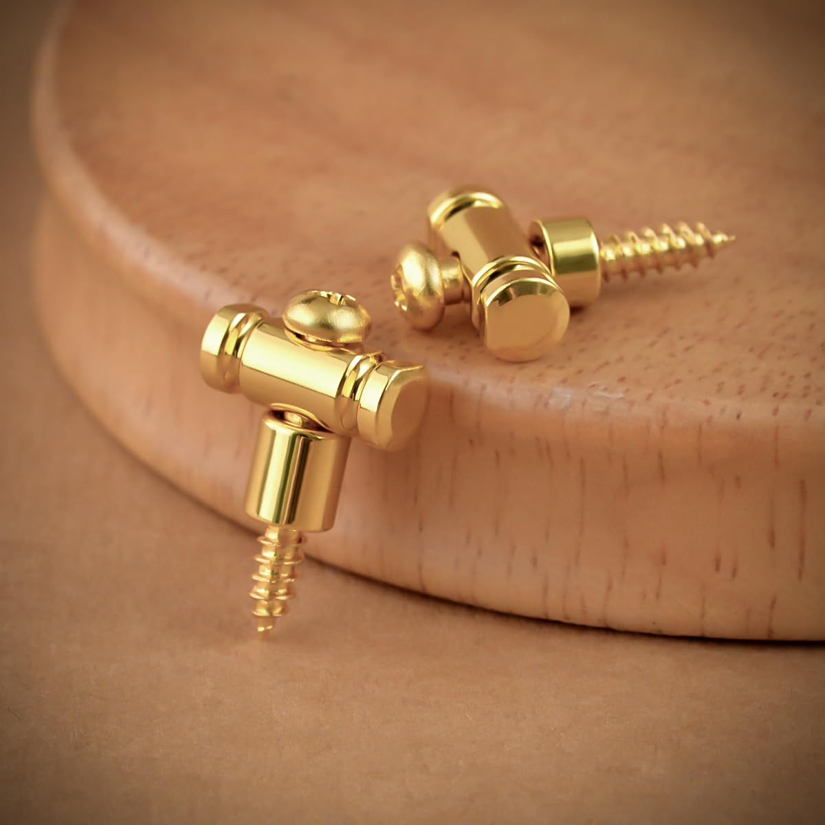 Guyker Guitar Roller String Retainers(Set of 2) - String Guide, Strings Trees Replacement Part for Electric Guitars, SR1 Gold