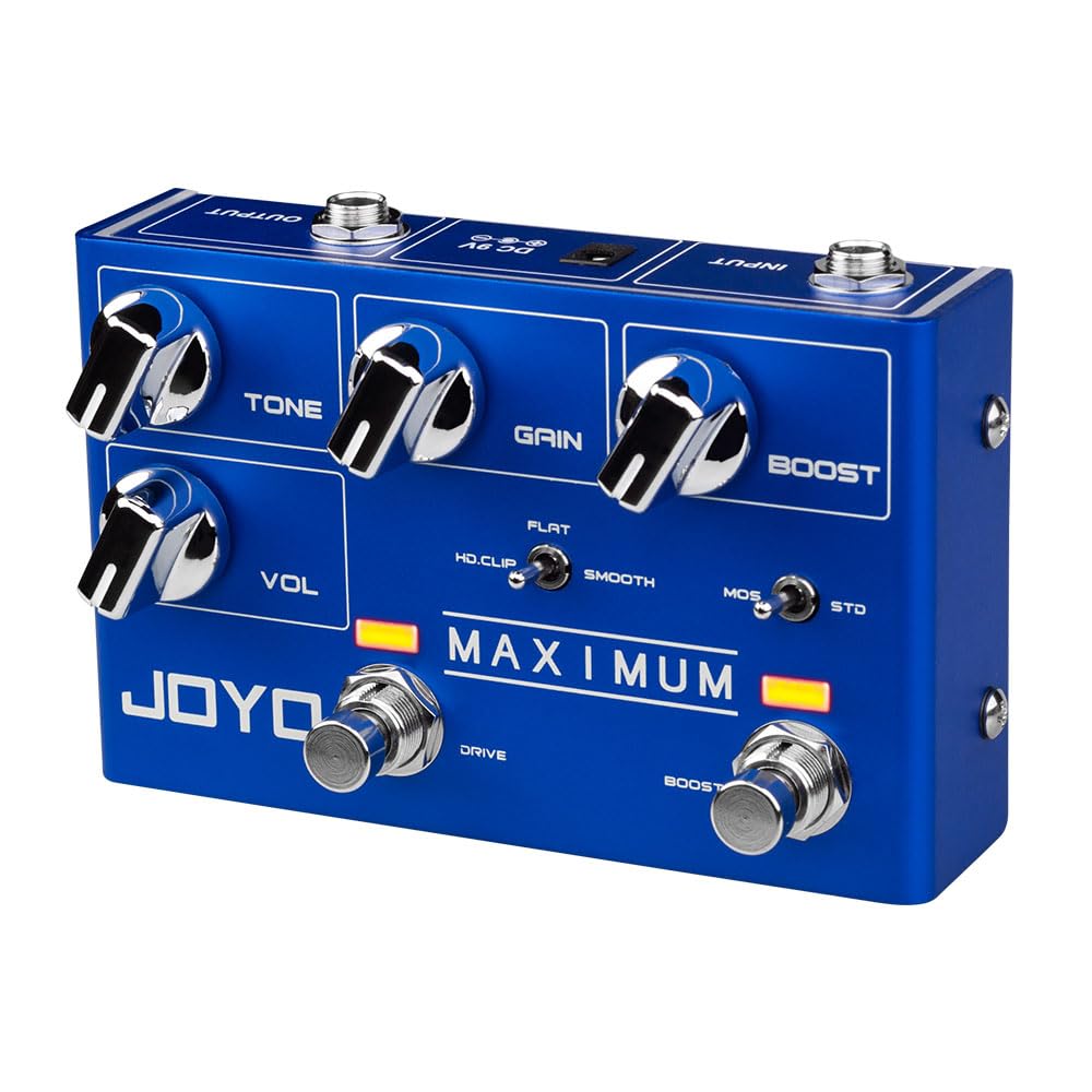 JOYO Overdrive Pedals R Series Dual Channel Pedal Clean and Wild Overdrive Effect for Electric Guitar (Maximum R-05)