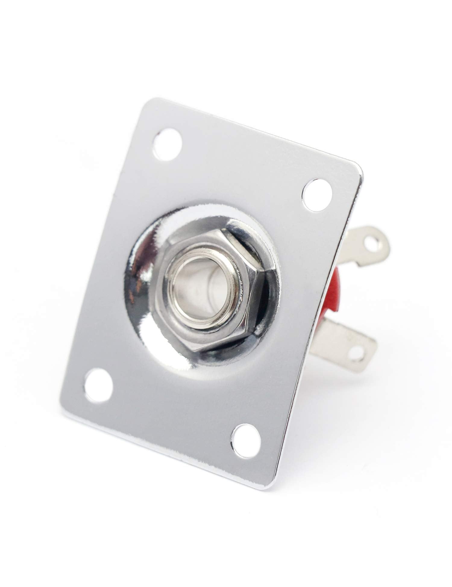 Metallor Output Input Jack Plate Socket For Tele Sg Style Electric Guitar Parts Replacement Chrome.