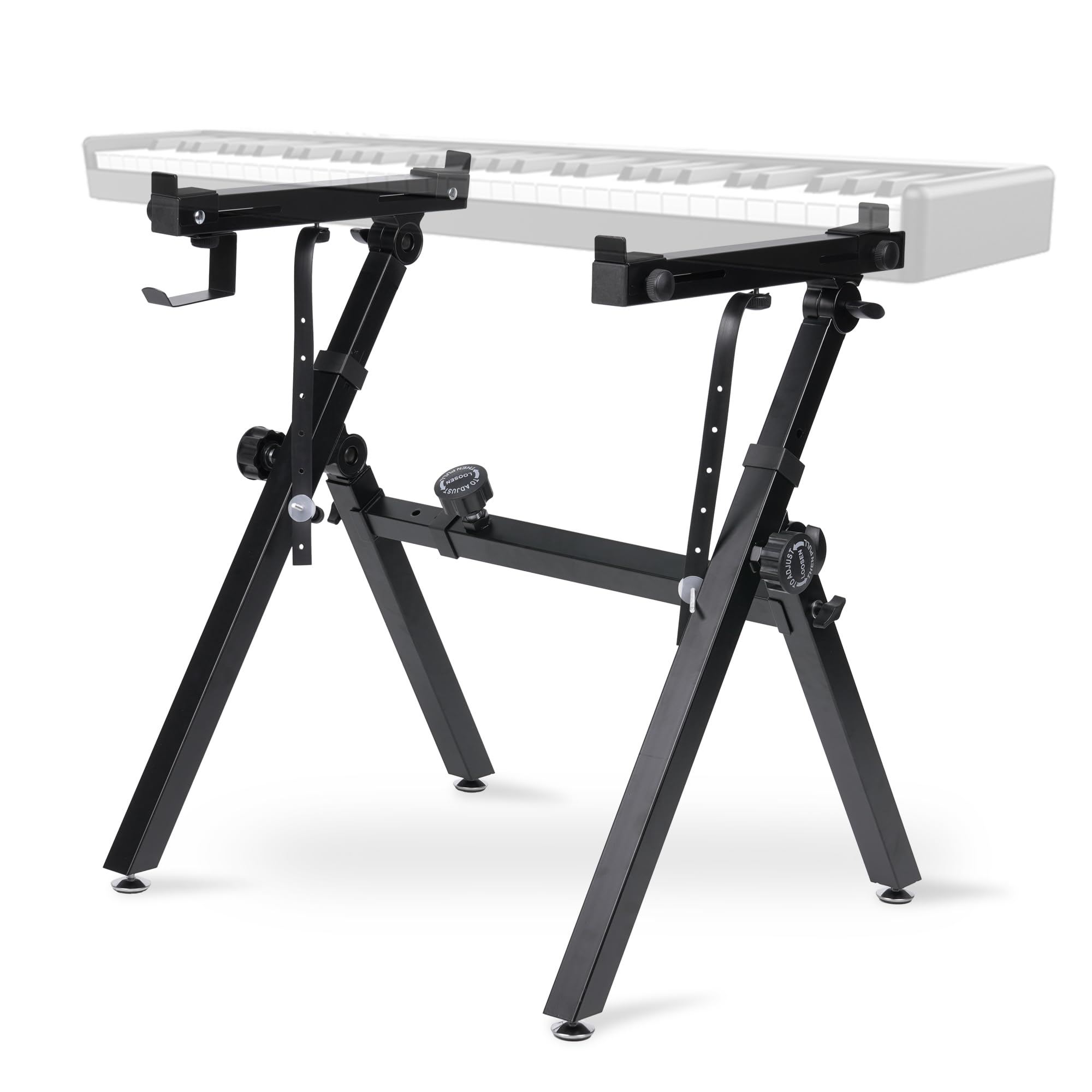 Halostand Universal Keyboard Stand, Z-style Heavy-Duty Piano Stand, Adjustable and Portable Piano Keyboard Stand for 61 and 88 K