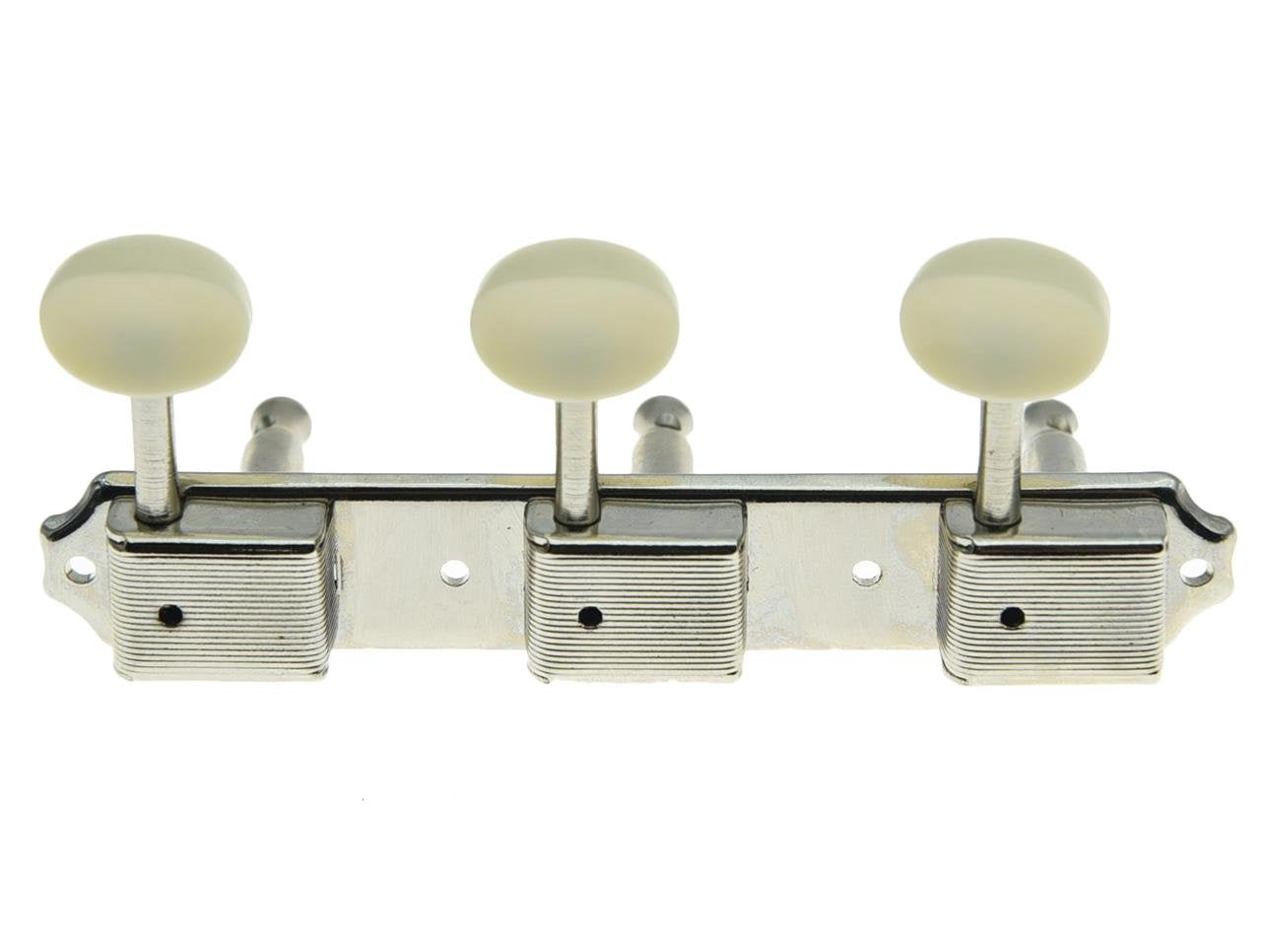 Dopro Nickel w/Aged White 3 per side 3x3 on a Plate Vintage Guitar Tuning Keys for Epiphone LP JR