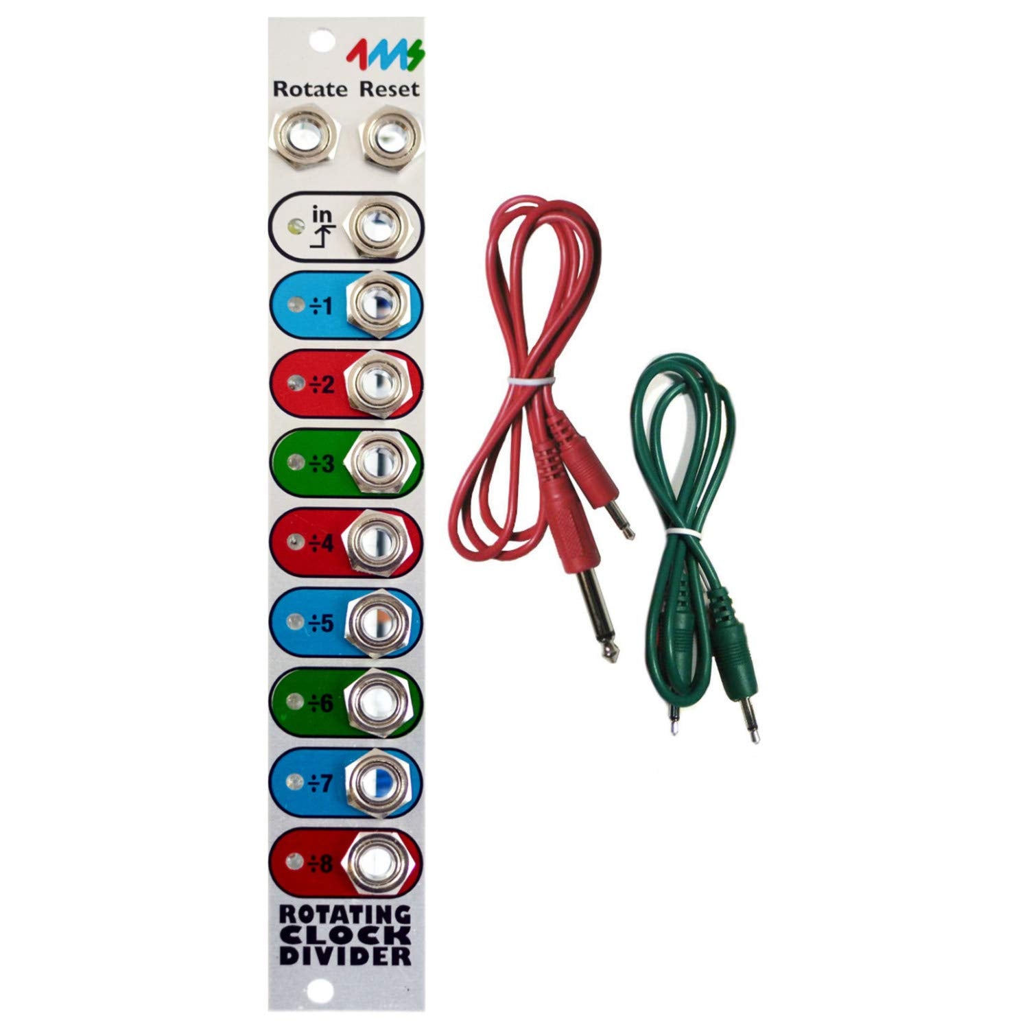 4MS RCD Rotating Clock Divider V2 Eurorack Synth Module w/ 2 Cables