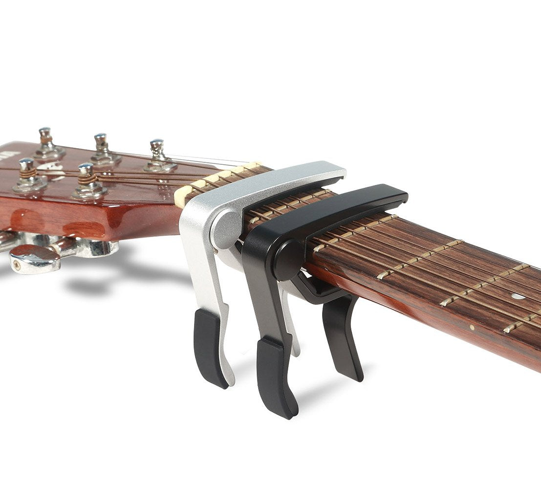 WINGO Guitar Capo for Acoustic and Electric Guitars with 5 Picks for Free, Black.