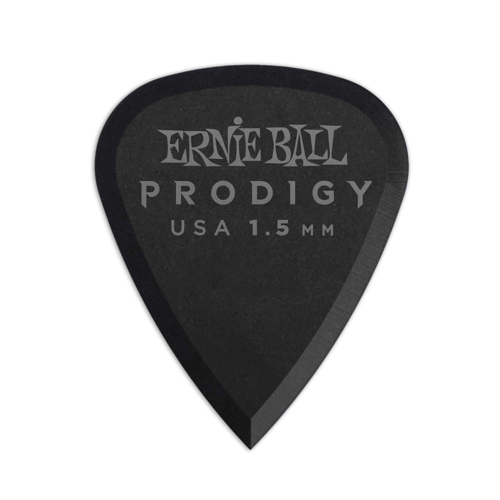 Ernie Ball Prodigy Guitar Picks, Standard, Black 15Mm, 6-Pack (P09199)