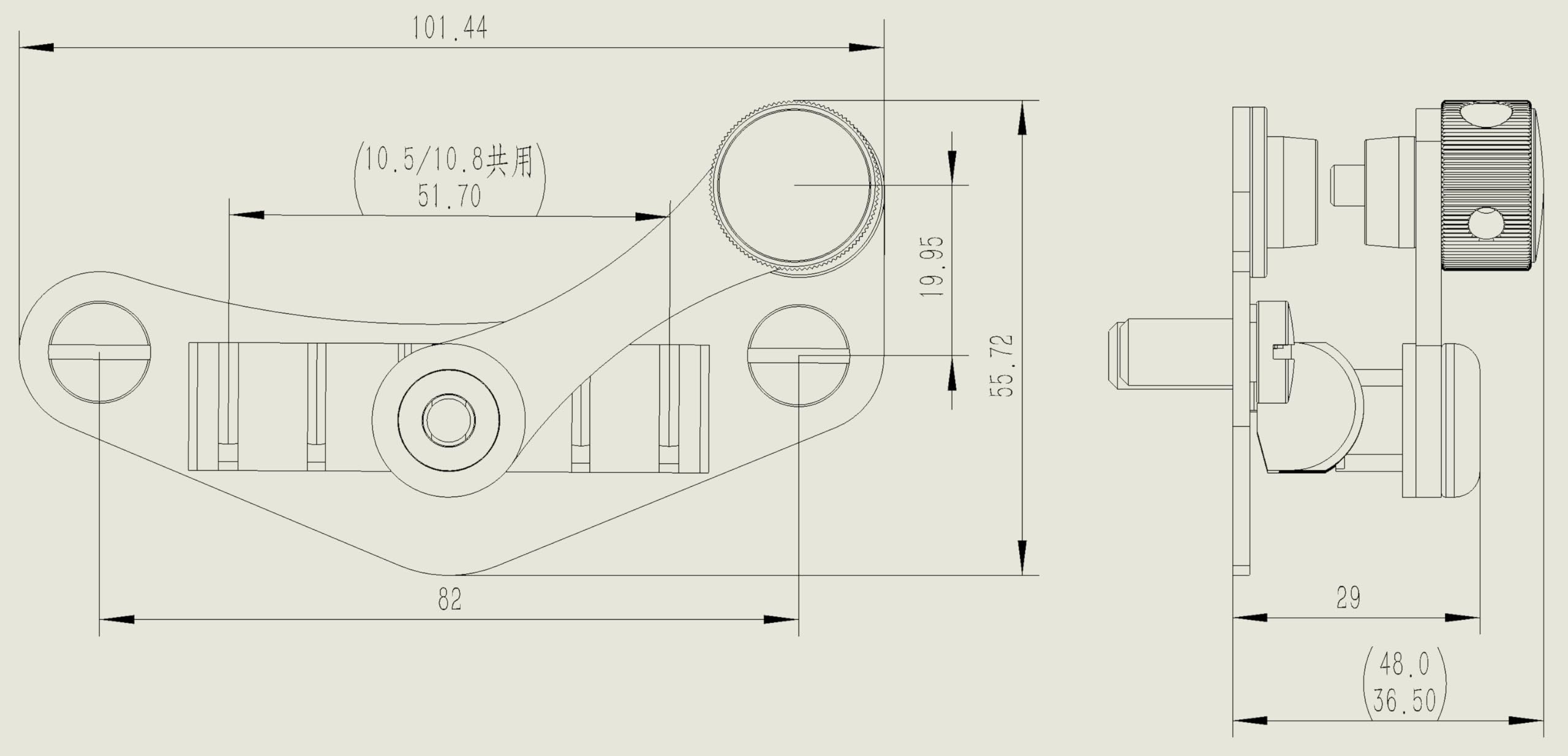 Guyker Tune-O-Matic Style Electric Guitar Bridge Stop Bar Tailpiece Tremolo Compatible with LP SG Guitars TM85, Chrome