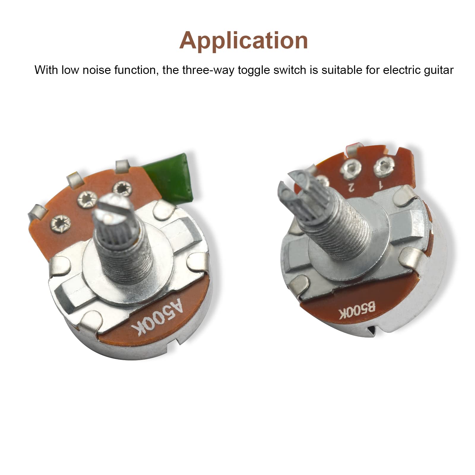 MAXCHEER 3 Pickups Wiring Harness Prewired/5-Way Switch/Jack 1T1V Big 500k Pots/with 6.35 Output/Black Knobs for Electric Guitar