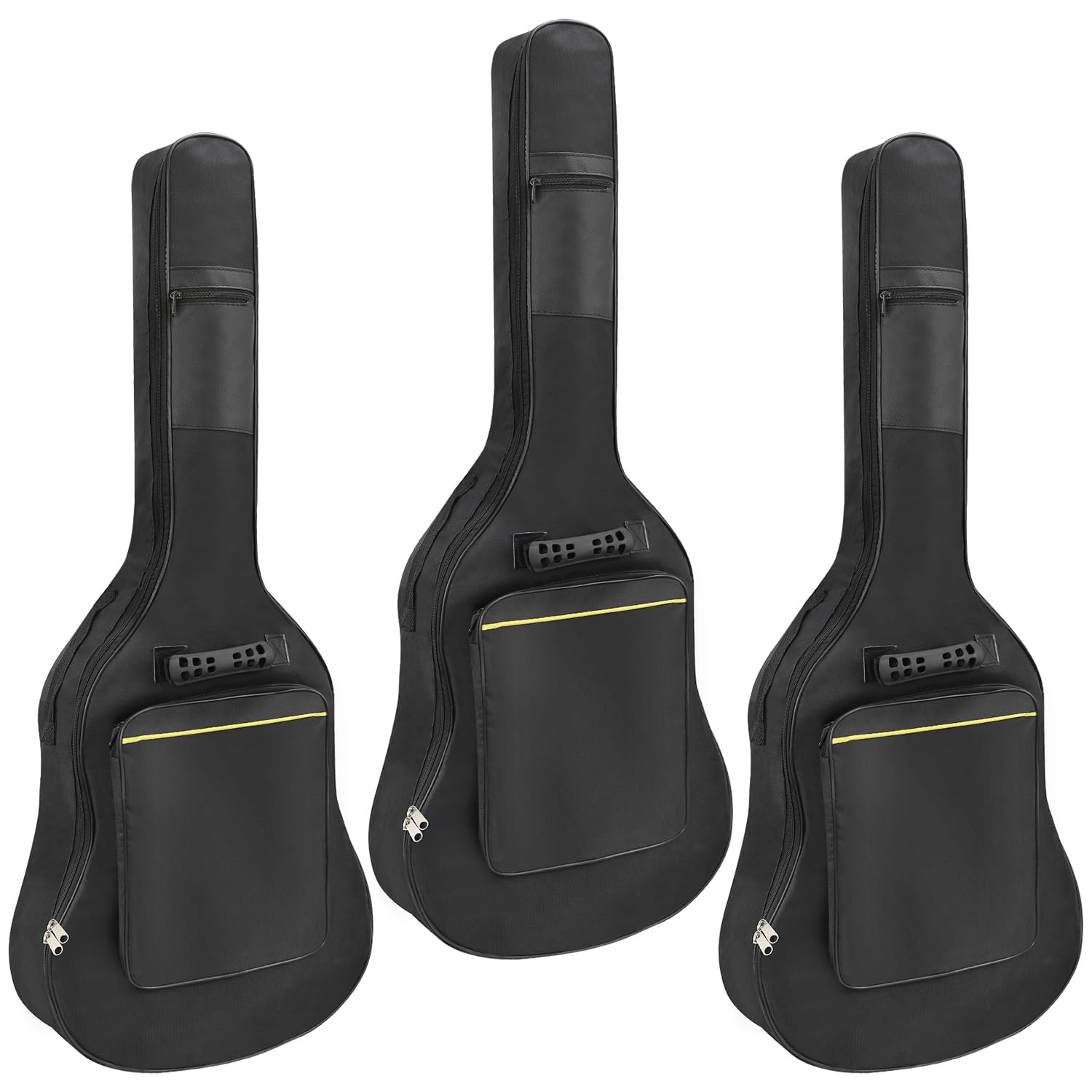 Mdvora Guitar Bags, 3 Pack Guitar Gig Bag, 38 40 41 Inch Electric Guitar Case, Waterproof Oxford Electric Guitar Gig Bag, Two Po