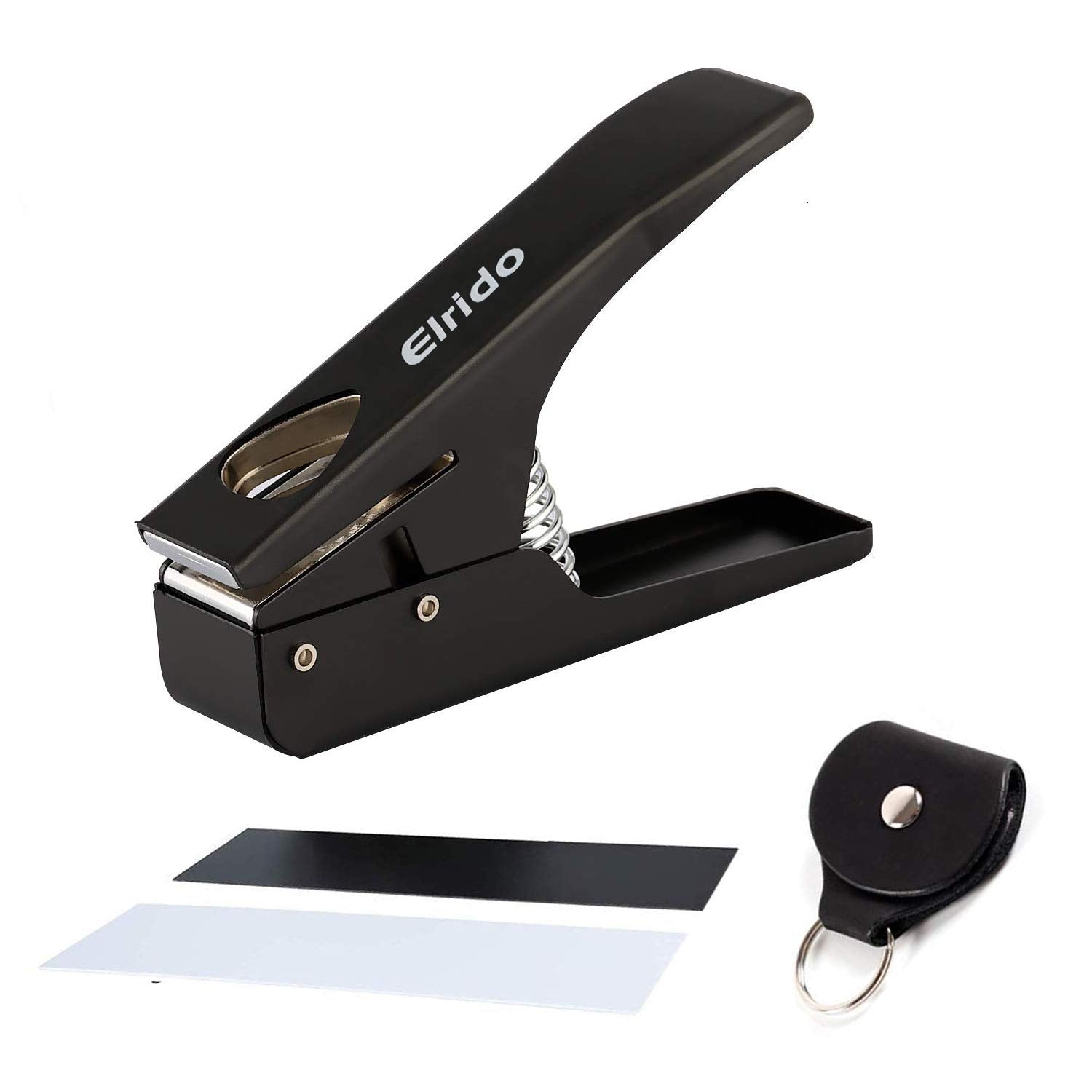 Elrido Diy Guitar Picks Maker Guitar Pick Punch Make Your Endless Guitar Picks, With Leather Key Chain Picks Holder And 2 Pick S