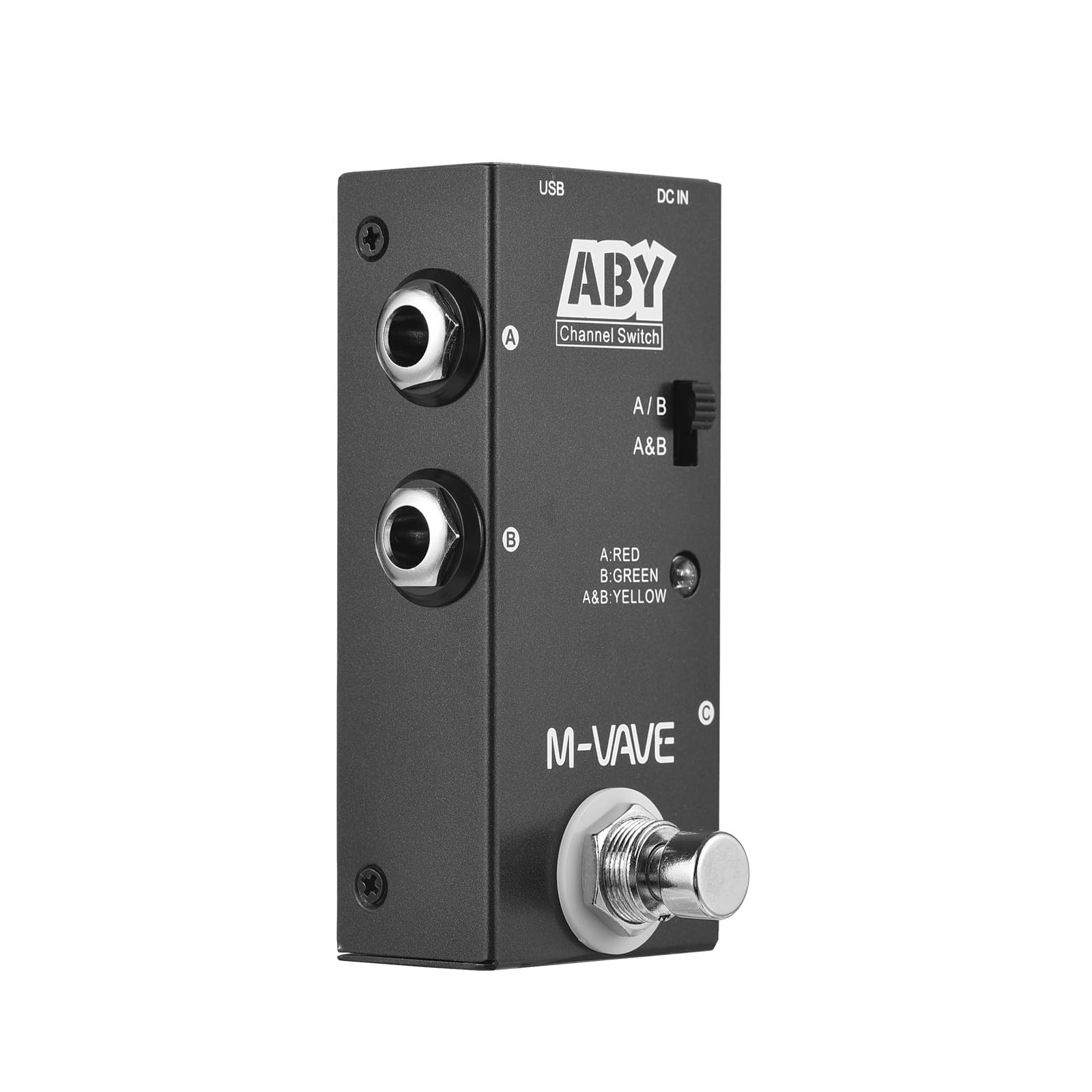 A/B Switch Guitar Pedal - Sunydog ABY Line Selector, Mini ABY Switch Guitar Pedal True Bypass Guitar Bass Pedal AB Box - ABY Cha