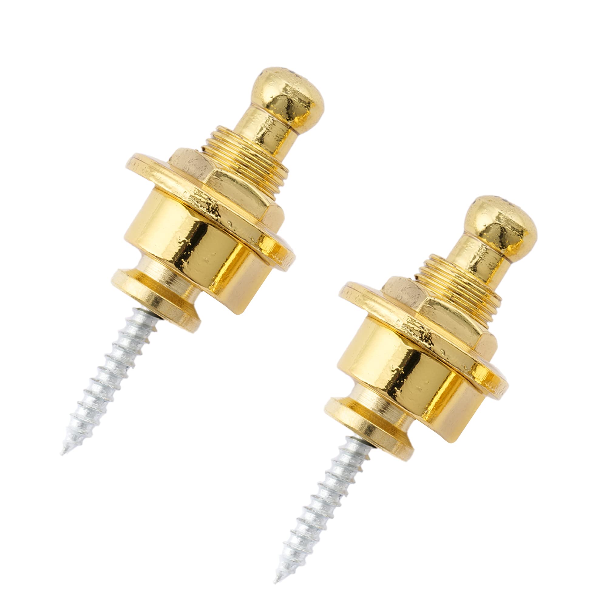 Musiclily Guitar Bass Schaller-Style Security Straplocks Round Head Lock Strap Pins And Buttons Straplocks System For Fender Ele