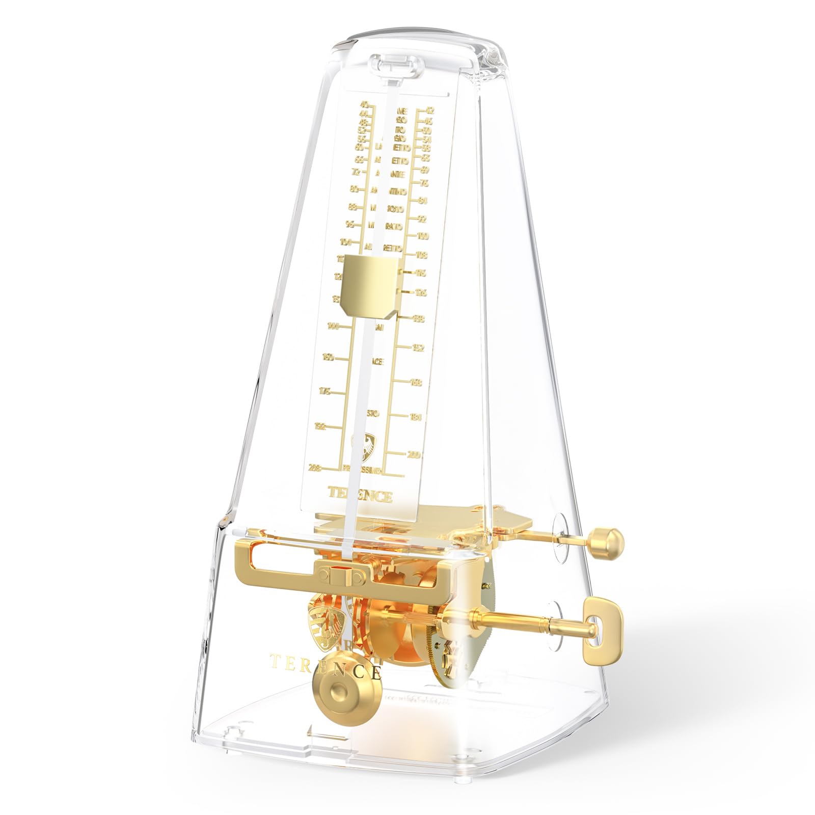 TERENCE Mechanical Metronome for Piano Guitar Violin Bass Drum and Other Musical Instruments Loud Sound and High Precision Track