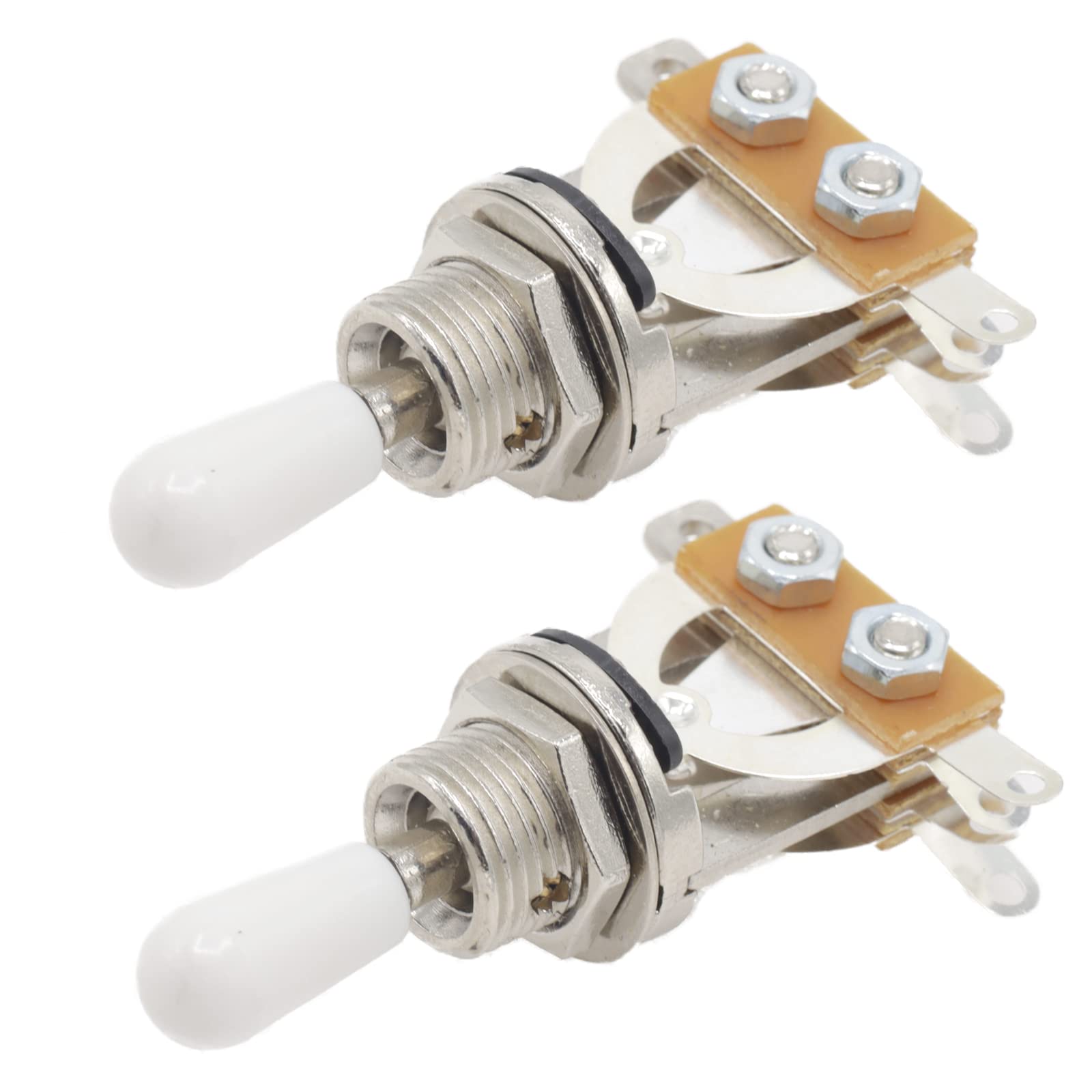 Cheerock 2pcs Electric Guitar 3 Way Toggle Switch, Guitar Pickup Switch, Guitar Selector Switch, Electric Guitar 3 Way Toggle Se