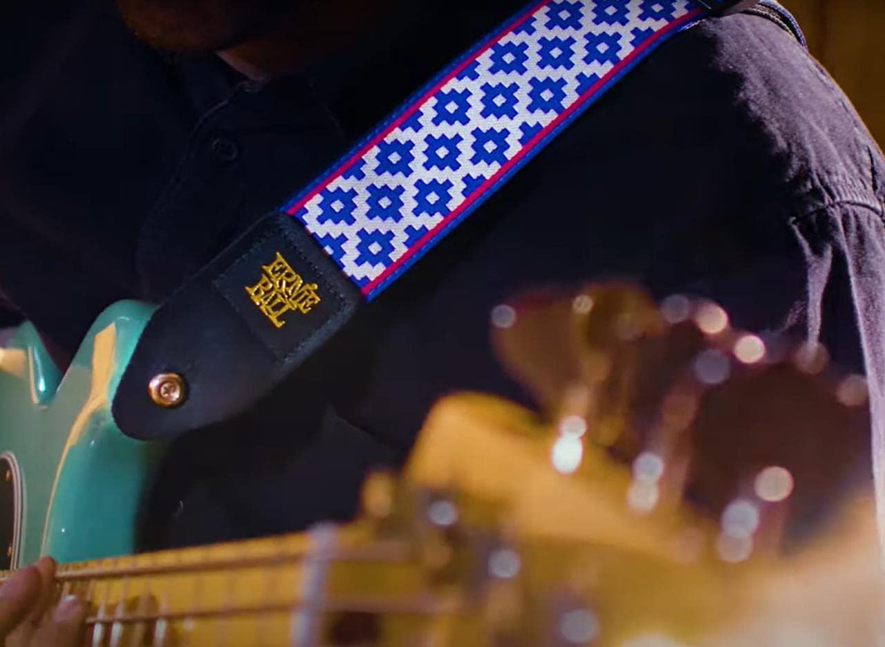 Ernie Ball Jacquard Guitar Strap, Blue Crux (P05336)