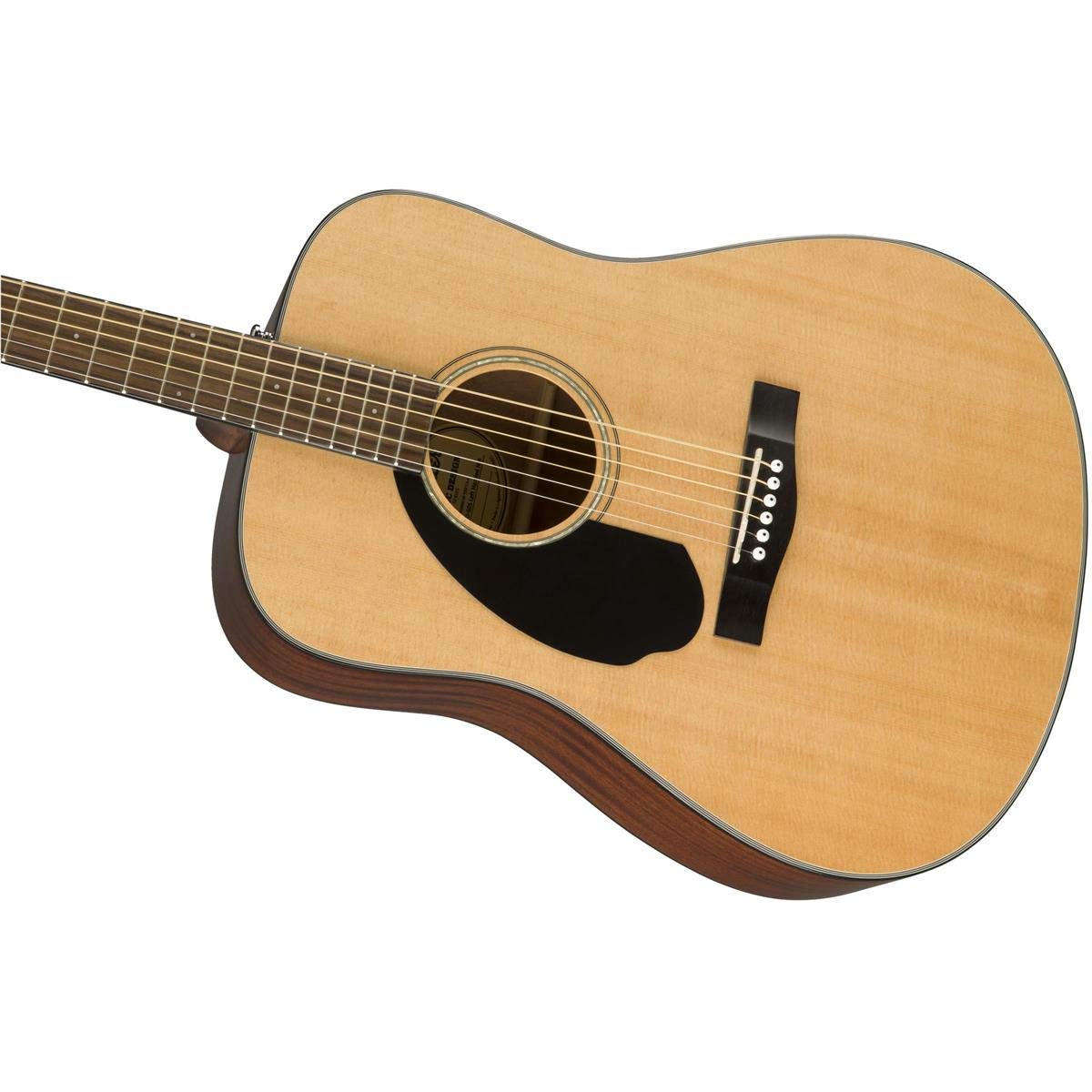 Fender Left-Handed Acoustic Guitar, with 2-Year Warranty, Dreadnought Classic Design with Rounded Walnut Fingerboard and Phospho