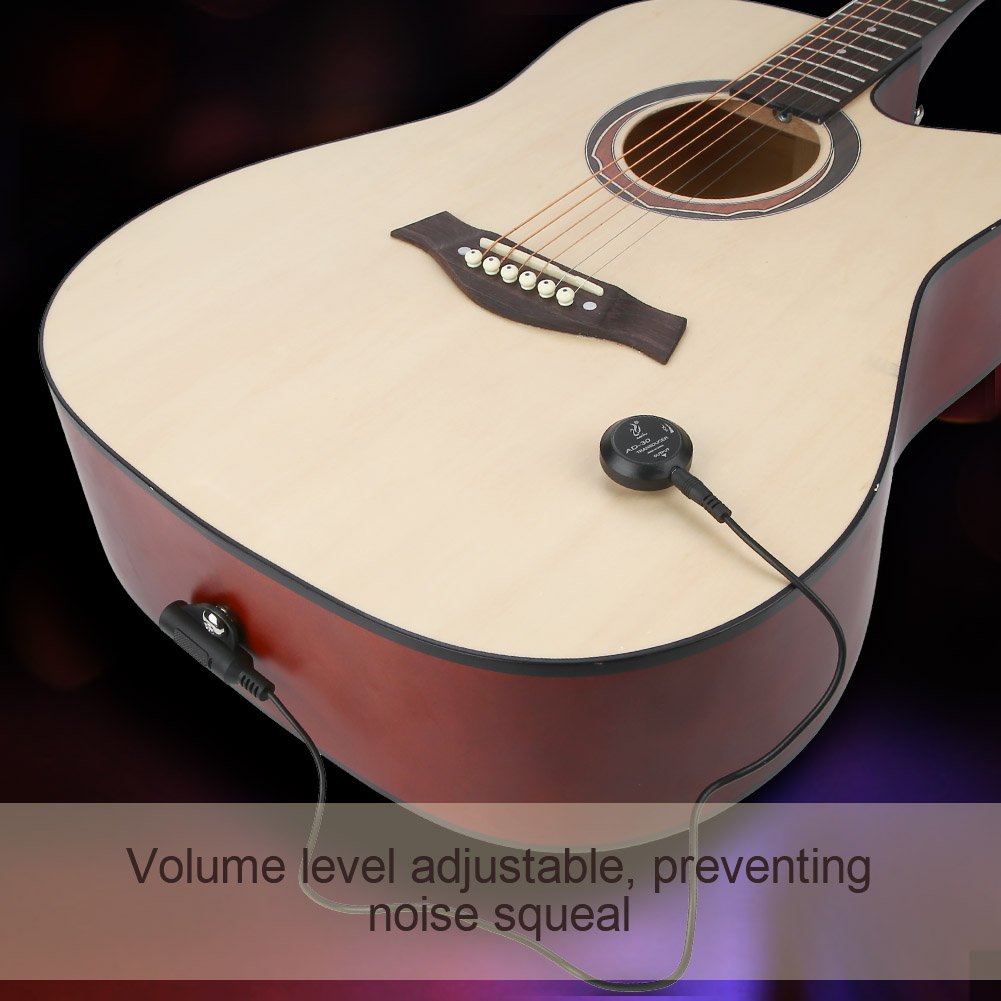 Mini Piezo Pickup, Contact Microphone Transducer for Acoustic Guitar Violin Ukelele