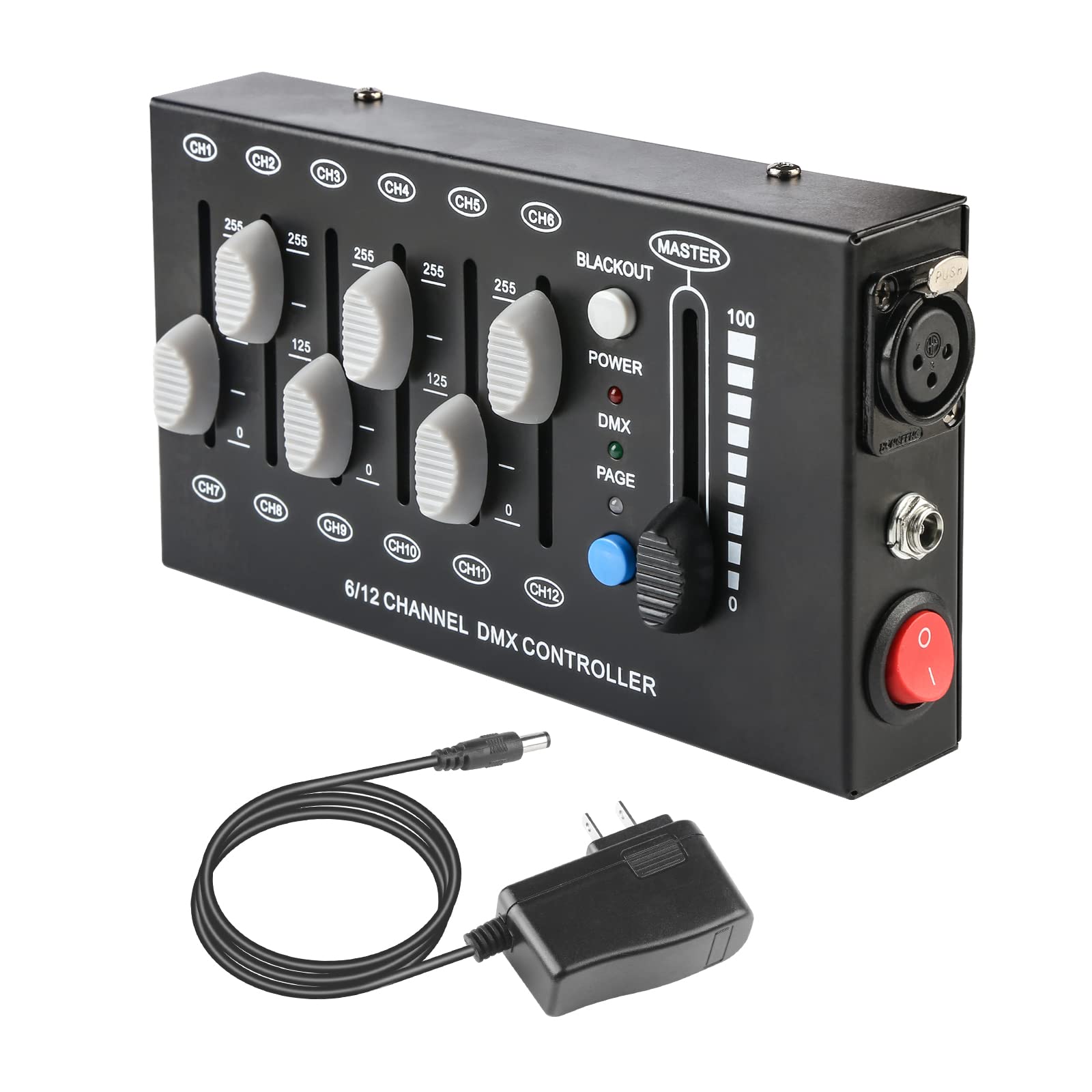 MAD OWL 12 Channel DMX dimming Controller, mini dj Lighting Controller,DMX512 Signal Protocol dimmer Suitable for Small Stage Li