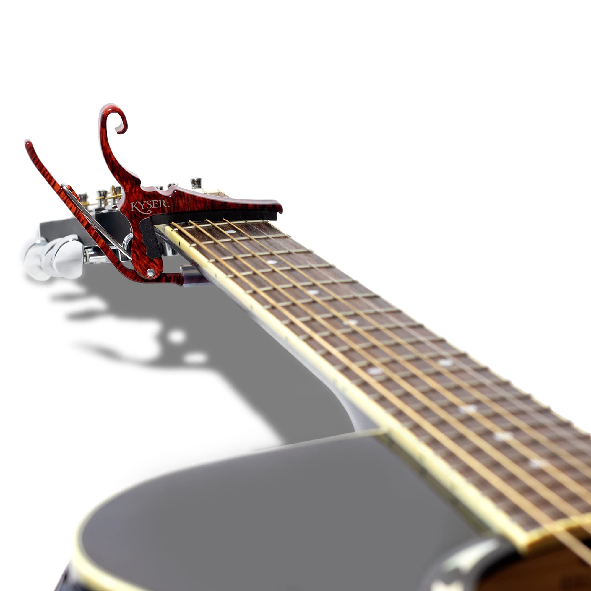 Kyser Quick-Change Guitar Capo for 6-string acoustic guitars, Rosewood, KG6RW