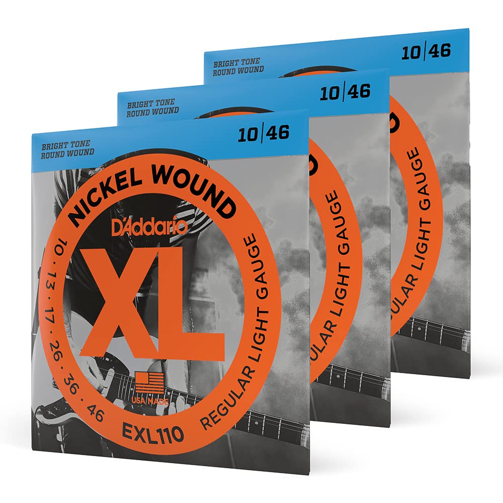 Daddario Guitar Strings - Xl Nickel Electric Guitar Strings - Exl110-3D - Perfect Intonation, Consistent Feel, Reliable Durabili