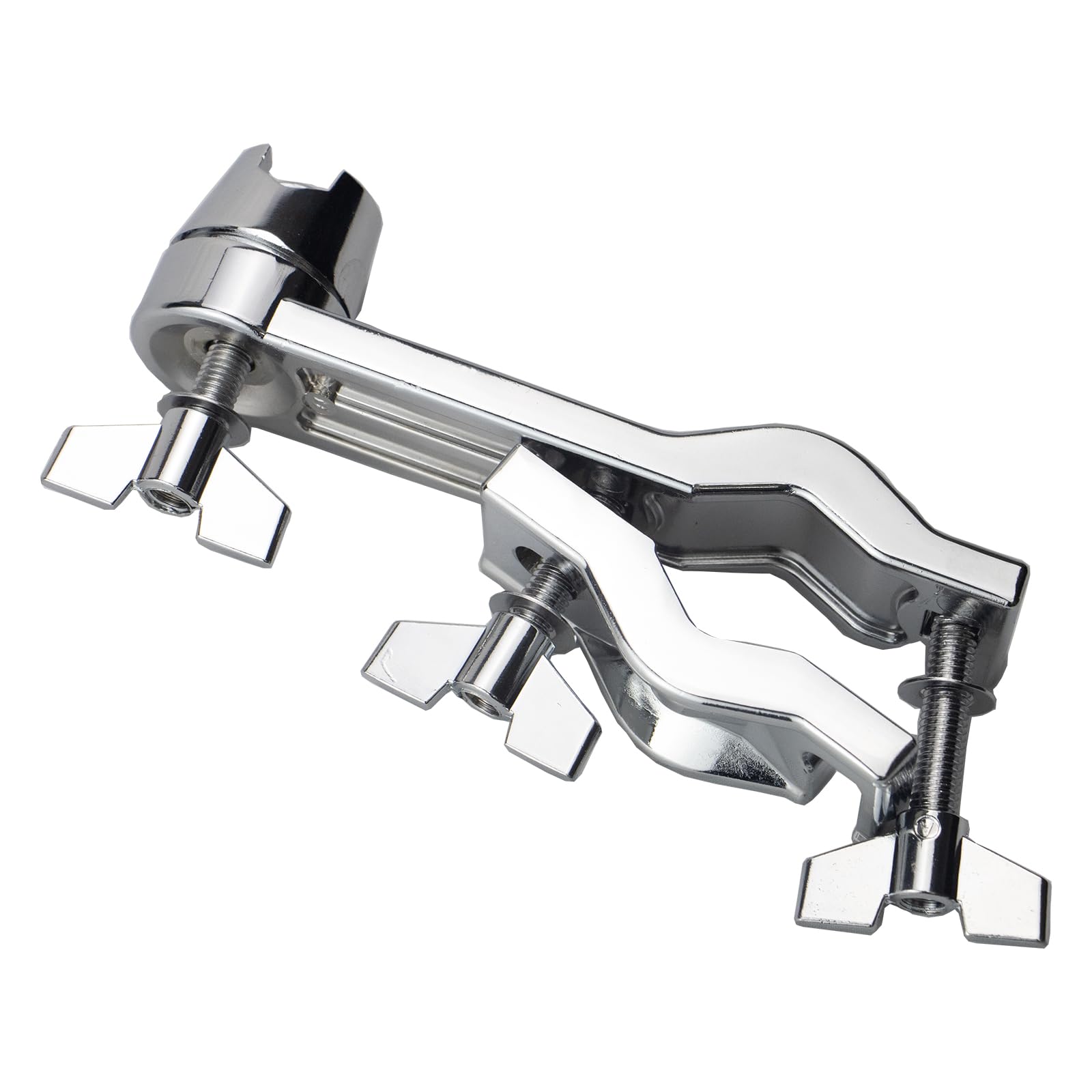 NAGUUD Drum Extension Clamps Holder Cymbal Boom Arm Mounting Bracket for Musical Percussion Drum Set Accessory Hardware Silver