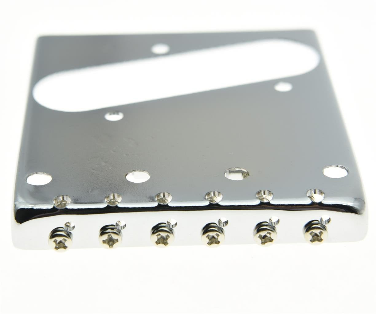 KAISH Chrome Vintage Tele Ashtray Electric Guitar Bridge with 6 Saddles for Telecaster