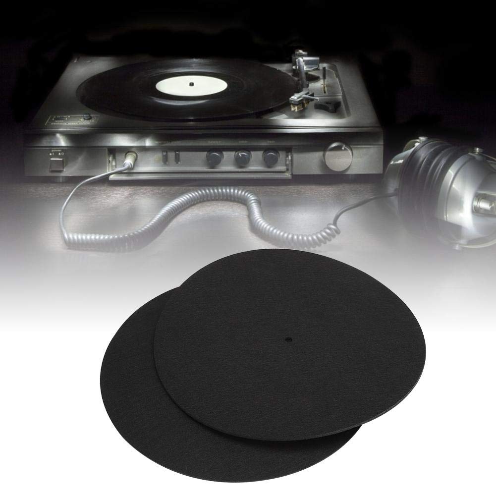 2 pcs 12 inch Turntable Platter Mat Record Players Turntable Home Disc Protective Non-Slip Mat Replacement Accessories