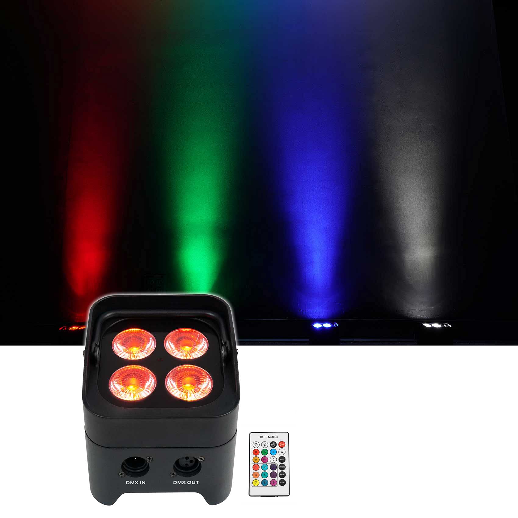 Rockville Best PAR 50 24W Rechargeable Par Can Wash Light, Wireless DMX, 6-in-1 RGBWA+UV LEDs, 4400mAh Battery, for DJs and Even