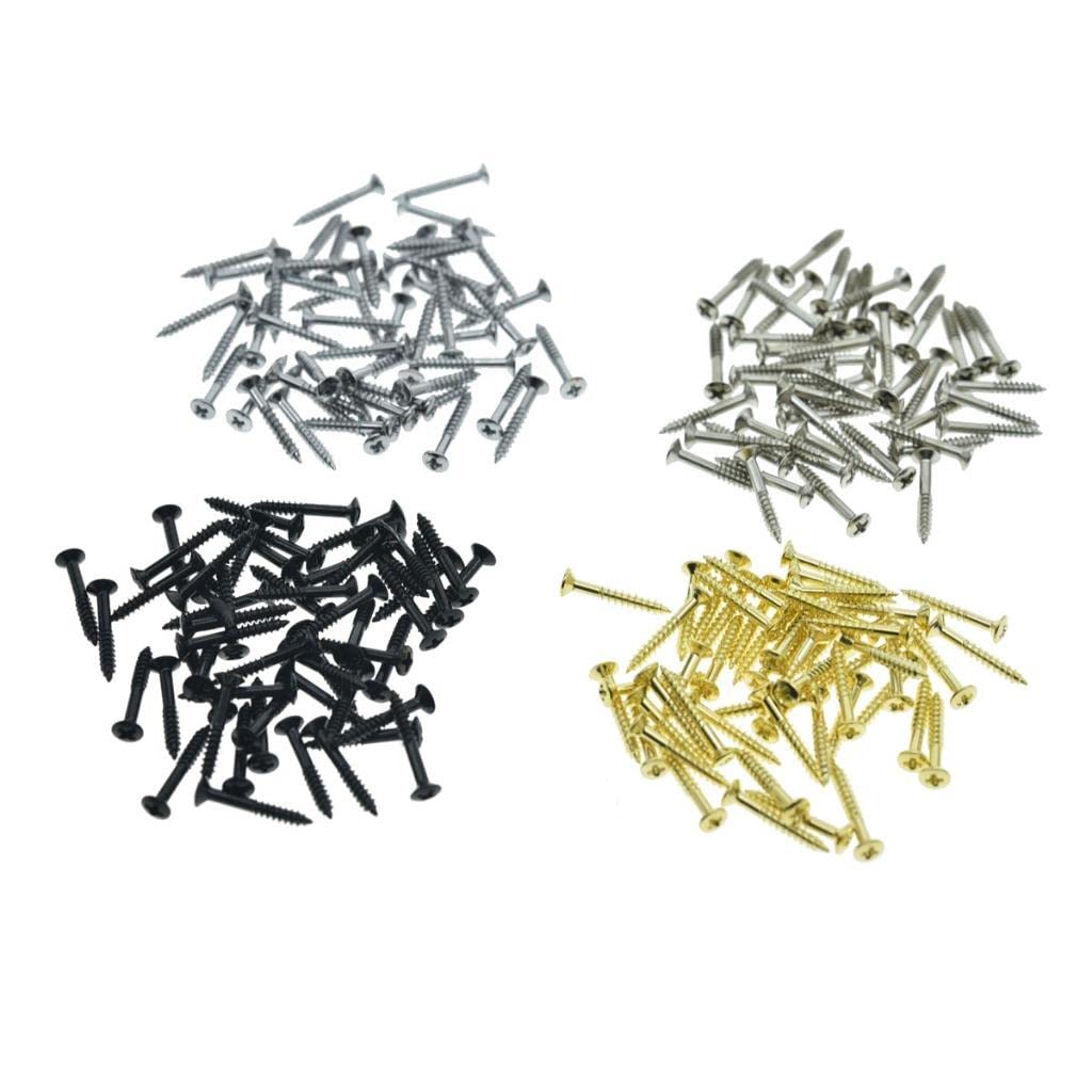 KAISH Pack of 50 Guitar Humbucker Pickup Ring Mounting Screws Pickup Frame Surround Screws for Les Paul SG Nickel