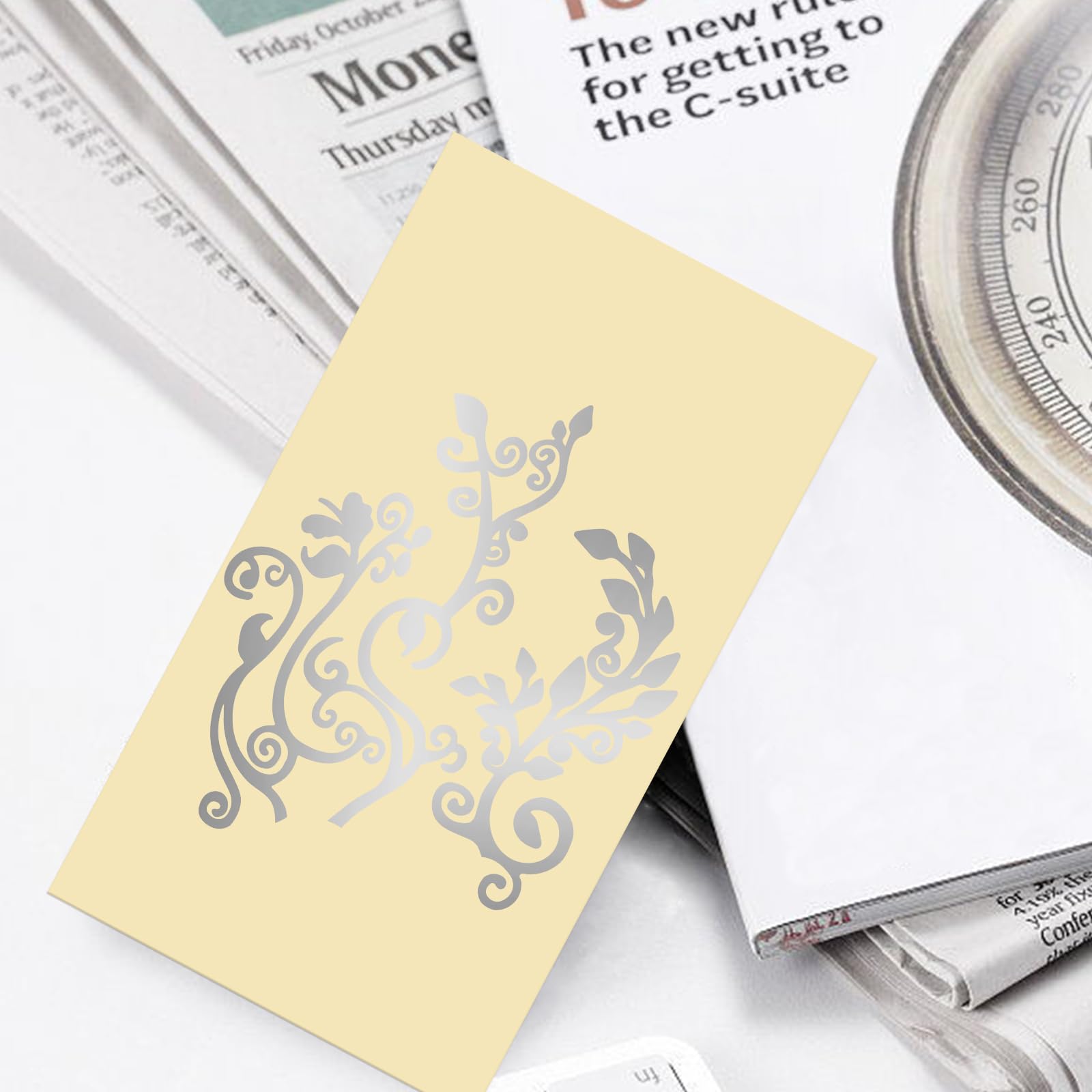 PLIGREAT 2 Pack Silver Flower Vine Guitar Guard Board Stickers Removable Guitar Decals DIY Gifts for for Bands Electric Bass Aco