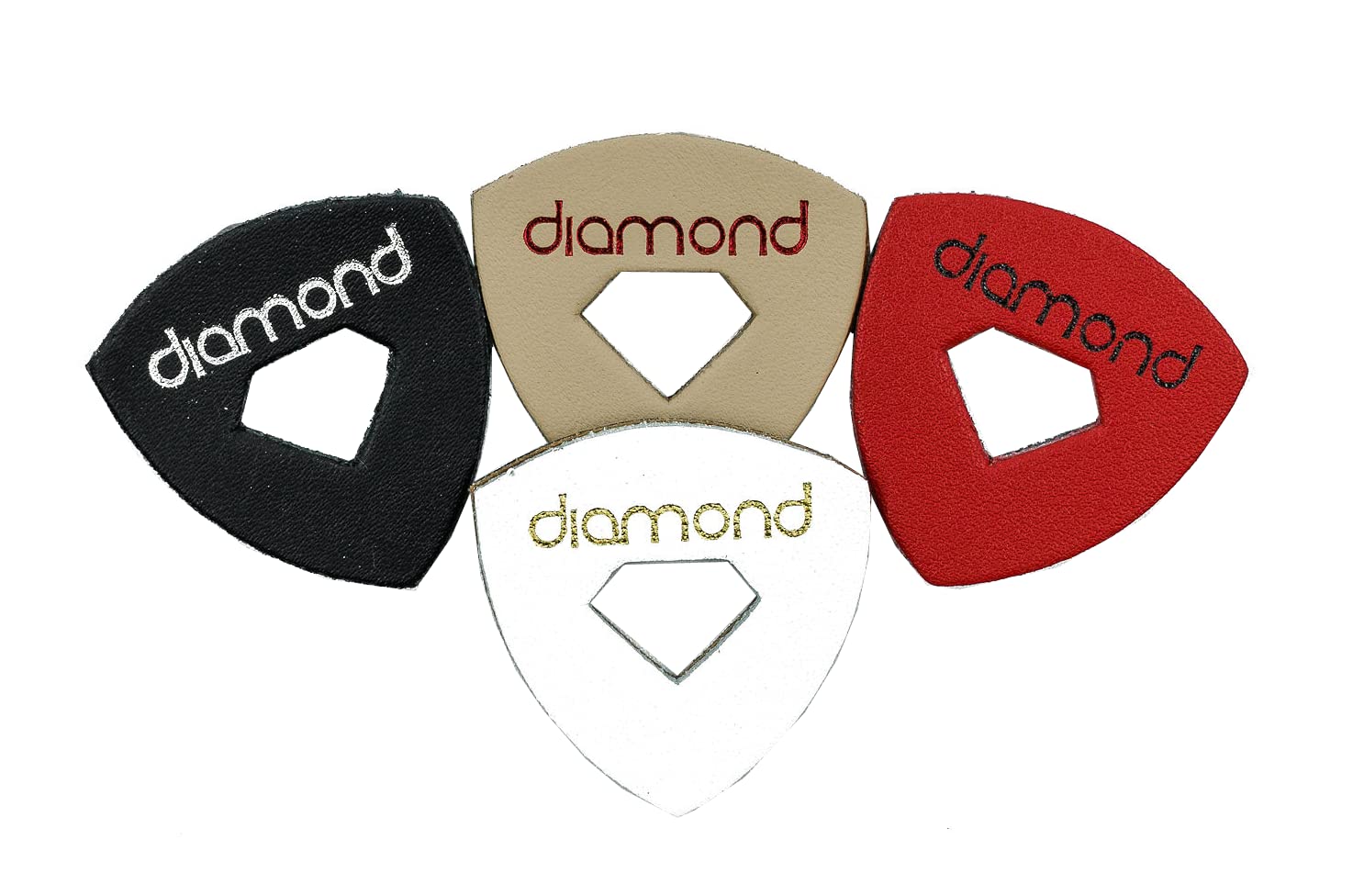 Leather Ukulele Picks With Diamond-Shaped Cutout Hole For Enhanced Grip Never Drop Your Pick While Playing Also Works As A Guita