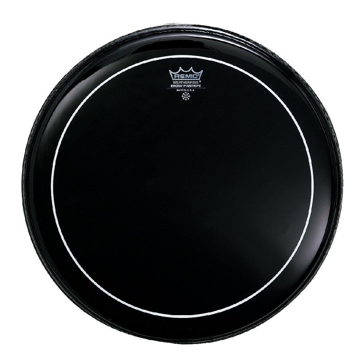 Remo Bass, PINSTRIPE, EBONY, 18 Diameter