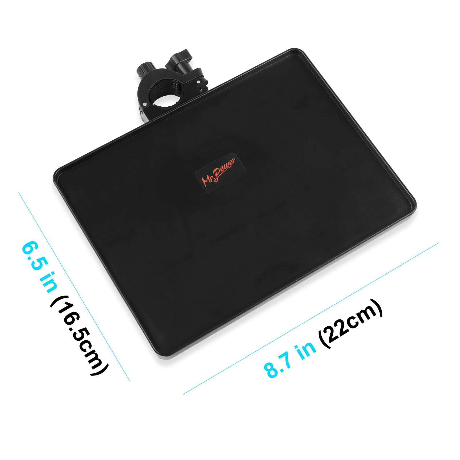 Mr.Power Microphone Stand Plastic Tray, Mic Stand Clamp-On Rack Tray Holder Suitable for Most Mic Stands, for Stage, Live Stream