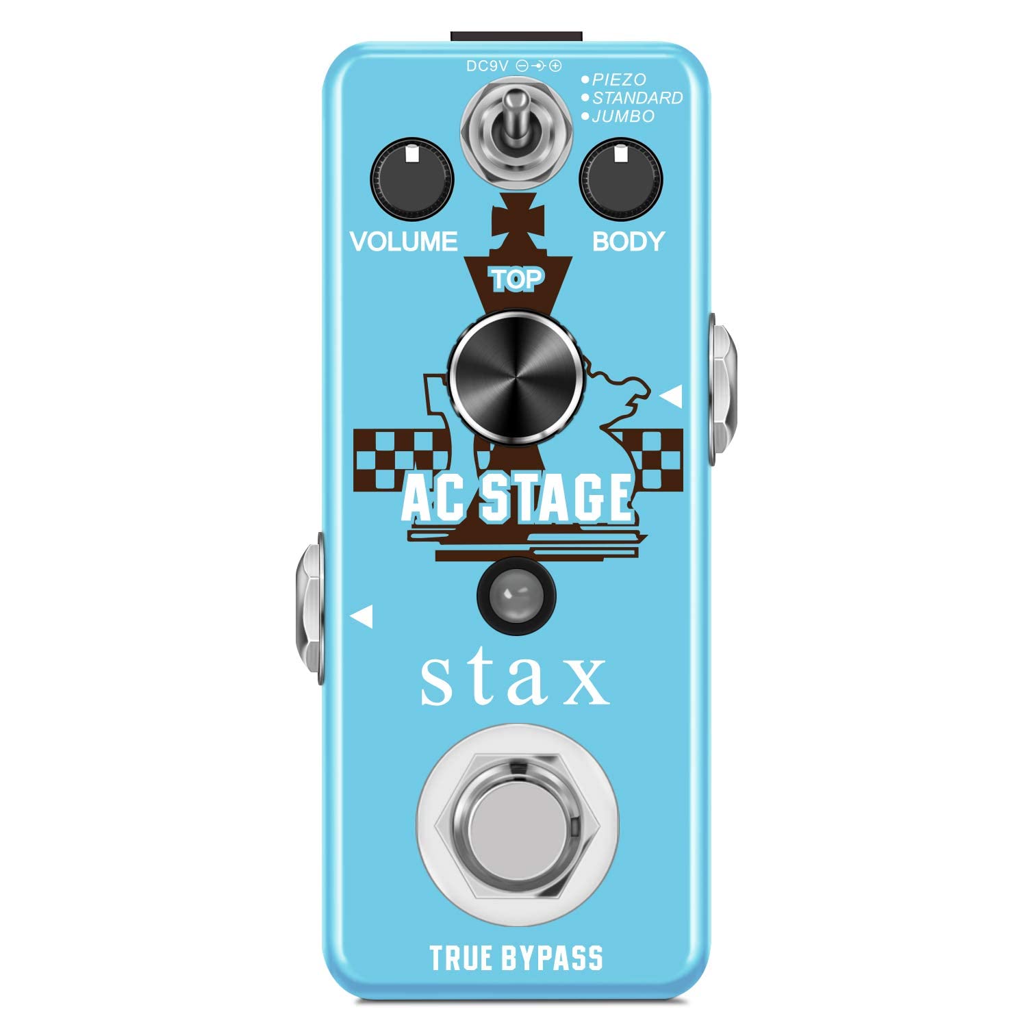 Stax Stax Guitar Acoustic Simulator Pedal Ac Stage Pedal Analog Acoustic Simulator Pedal With Piezo/Standard/Jumbo Modes Mini Si