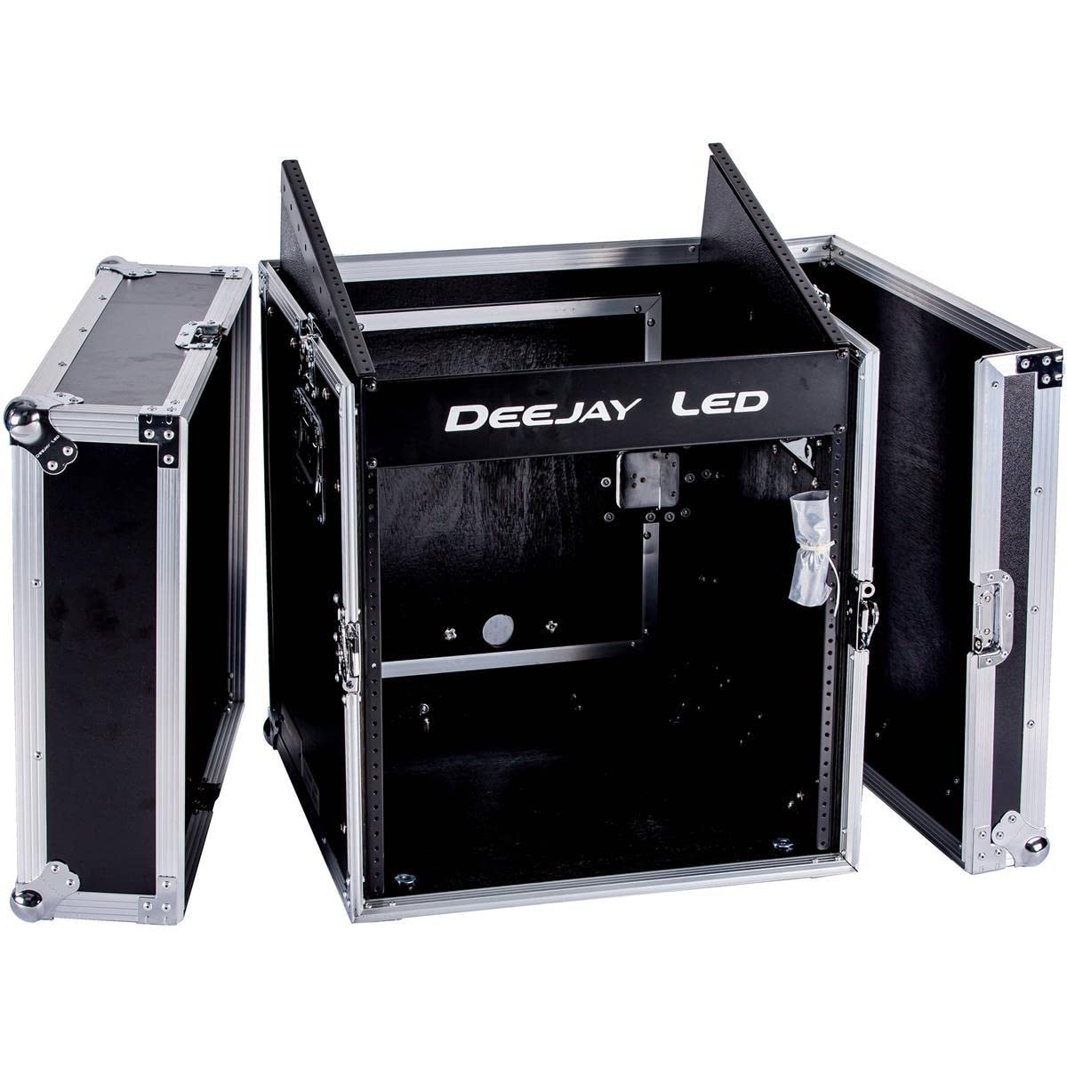 Fly Drive Case 10u Space Slant Mixer Rack / 10 u Space Vertical Rack System with Full AC Door