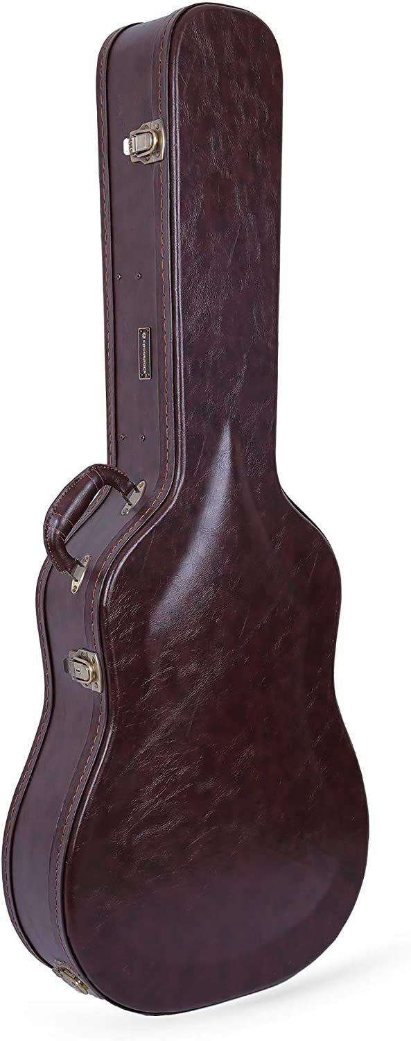 Crossrock Wooden Case for 16'' Archtop/Hollow Body/Jazz Electric Guitars - Fits Gretsch Electromatic, Ibanez, Epiphone, Gibson E