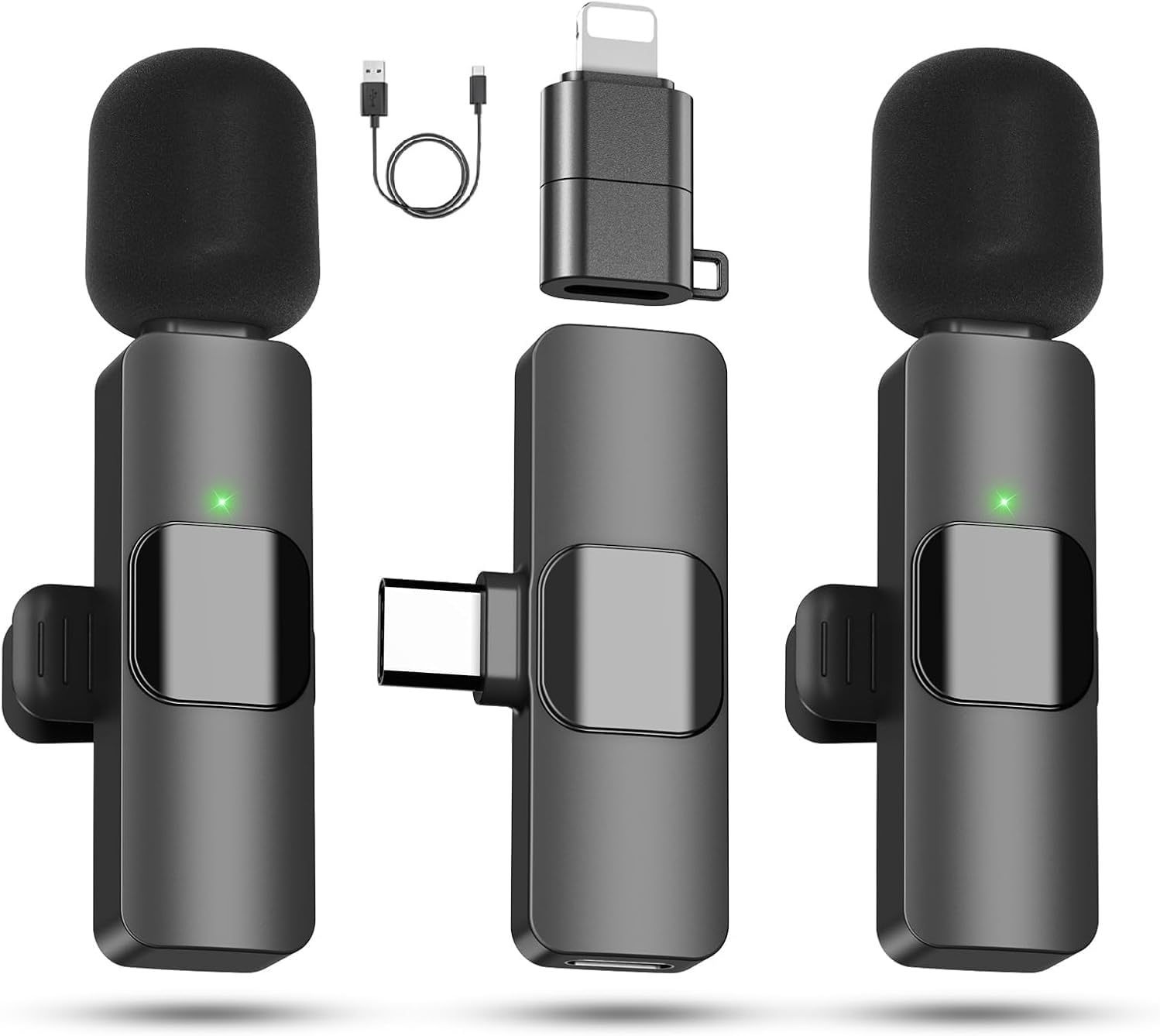 Suicune Wireless Microphones For Iphone, Android, Ipad Wireless Mic With Noise Redcution & Crystal Clear Sound | Clip On Microph