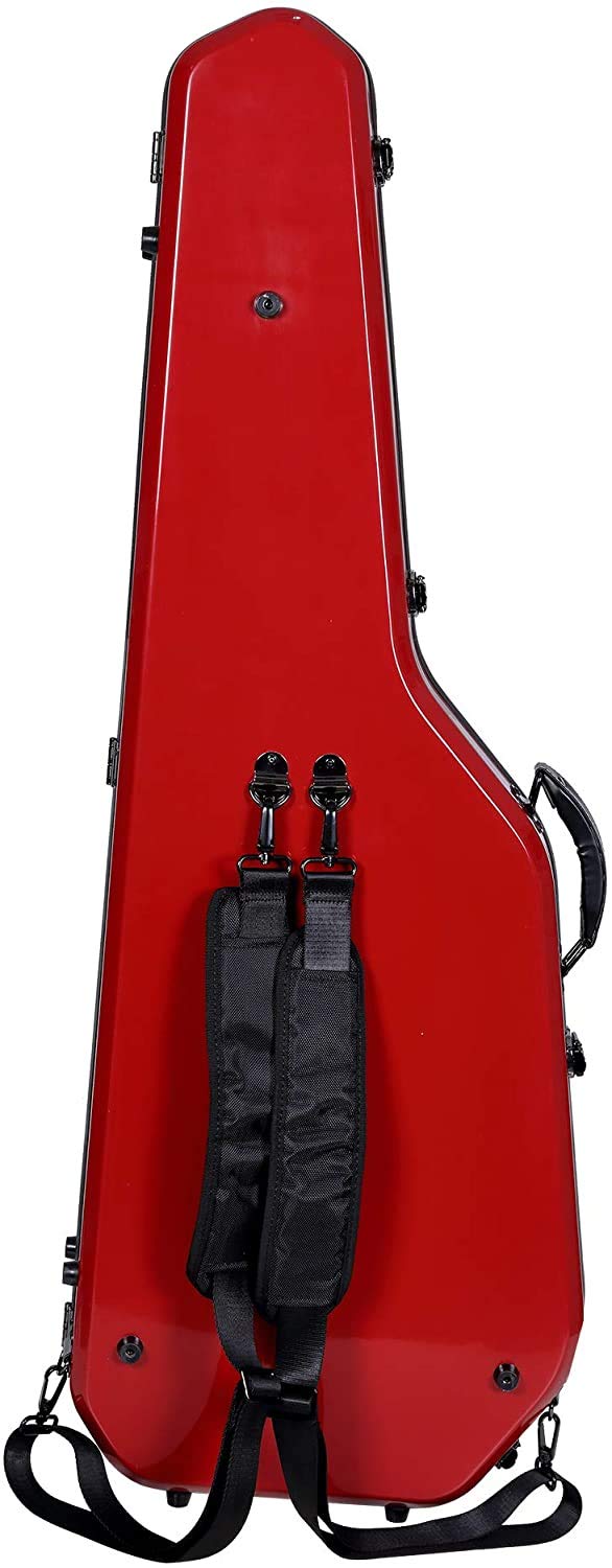 Crossrock Telecaster and Stratocaster Style Fiberglass Red Electric Guitar Case