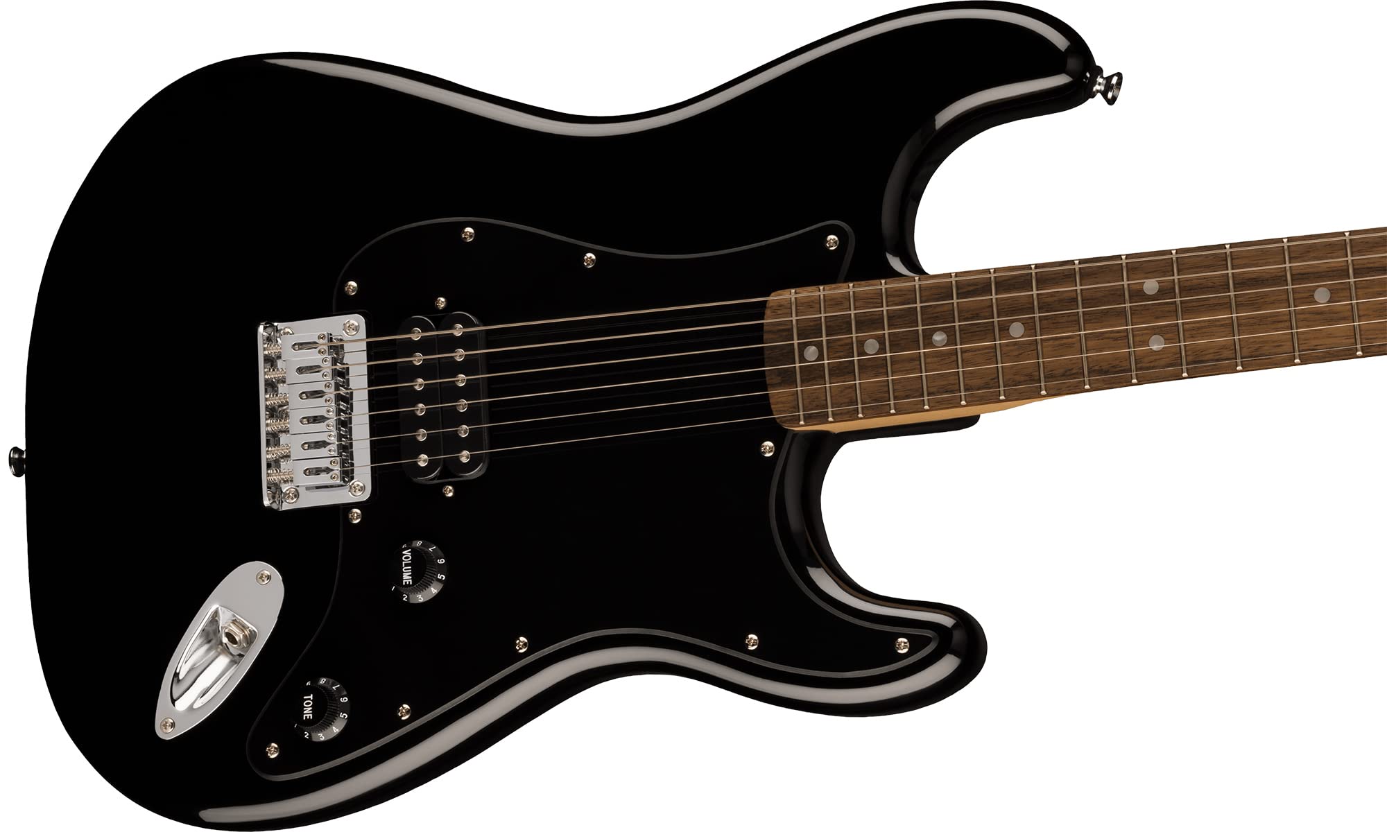 Fender Squier Sonic Stratocaster HT H - Black Bundle with Tuner, Strap, Picks, and Austin Bazaar Guitar DVD