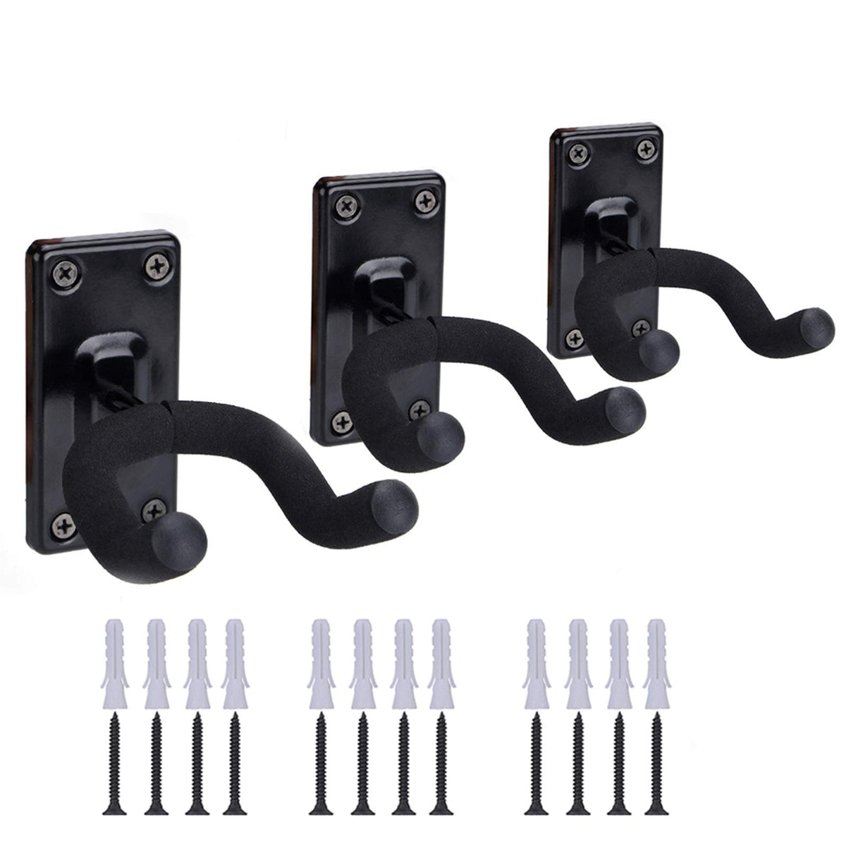 Wotlla Guitar Wall Mount, Guitar Hanger Alloy Steel Guitar Wall Hangers For Acoustic Electric Guitar Banjo Bass Guitar, Gift For