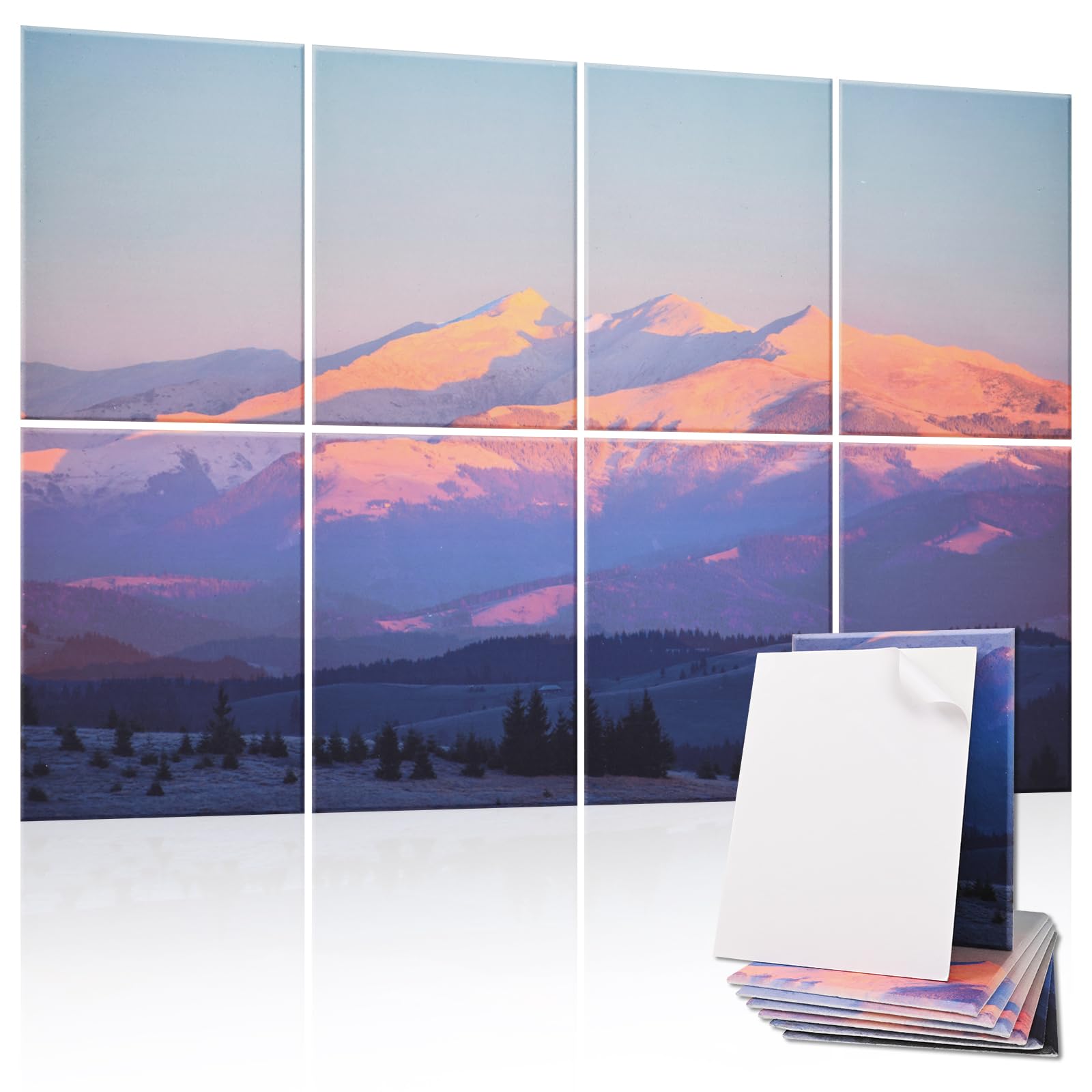 Tutmyrea Art Acoustic Panels, 48''X32'' Sound Proofing Padding, 8 Pack Decorative Acoustical Soundproof Wall Panels, Self-Adhesi