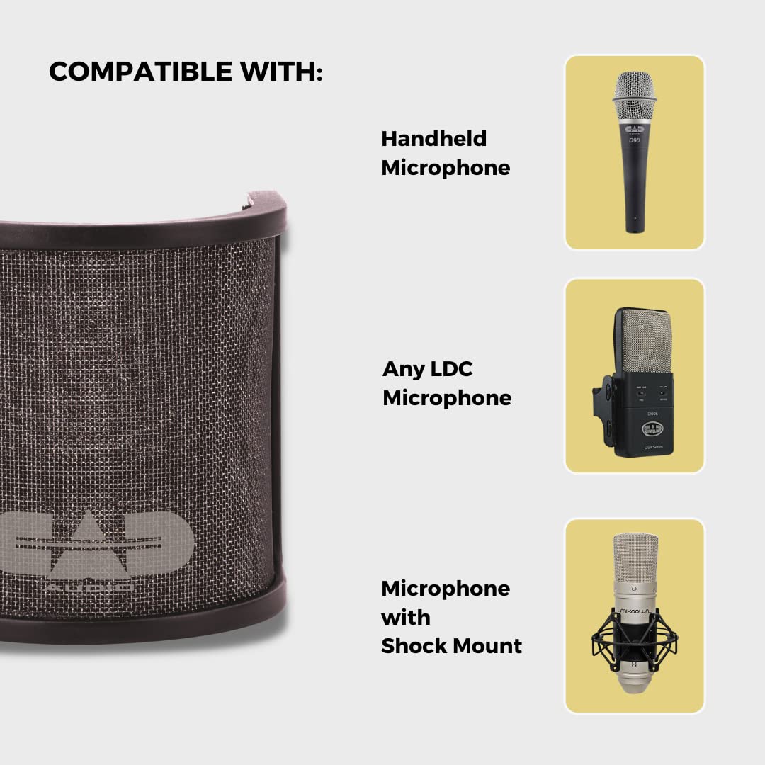 CAD Audio VP3 Compact Pop Filter for Handheld or LCD Microphone