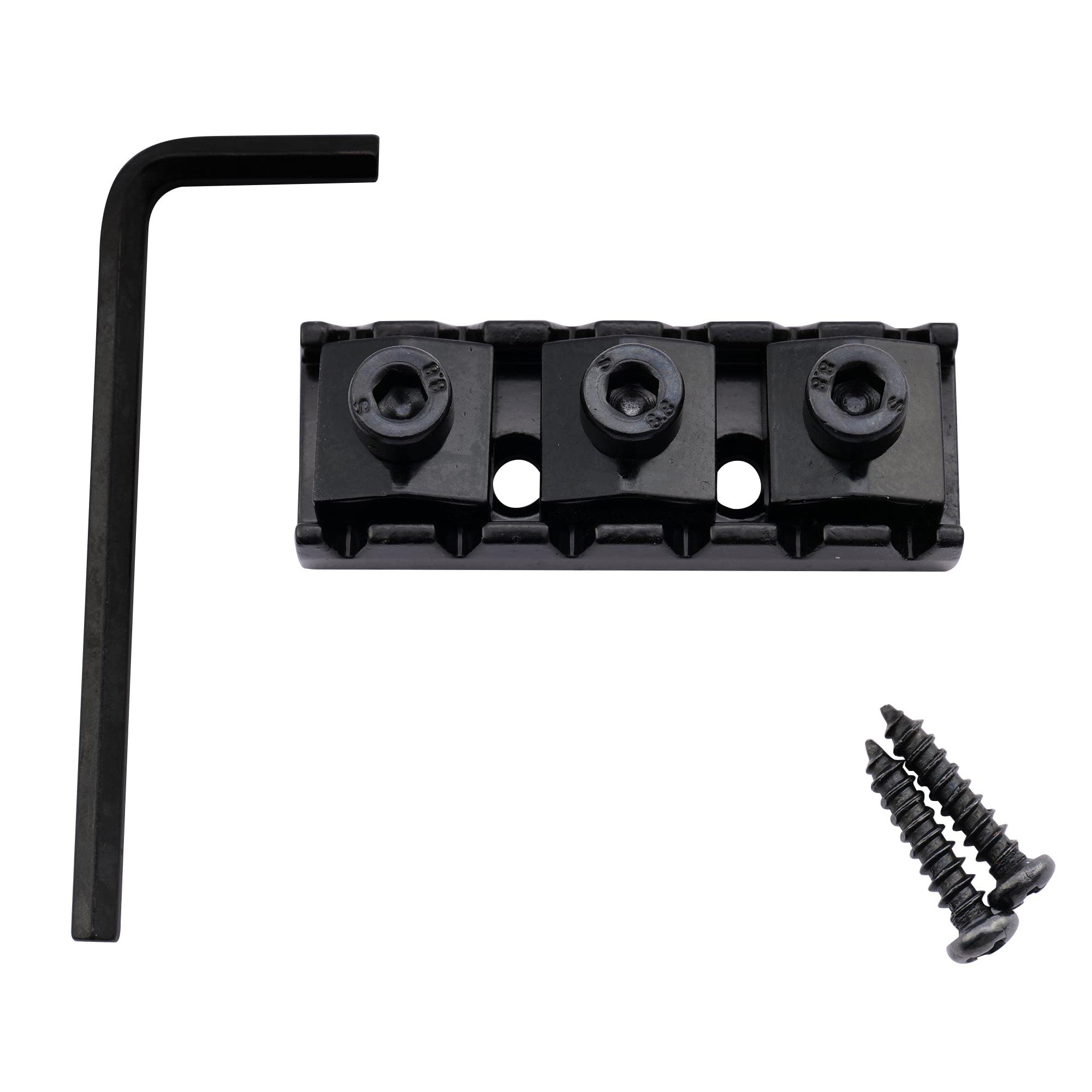 Musiclily 42Mm Metal Guitar String Locking Nut For Floyd Rose Style Electric Guitar Tremolo Bridge Lock System, Black