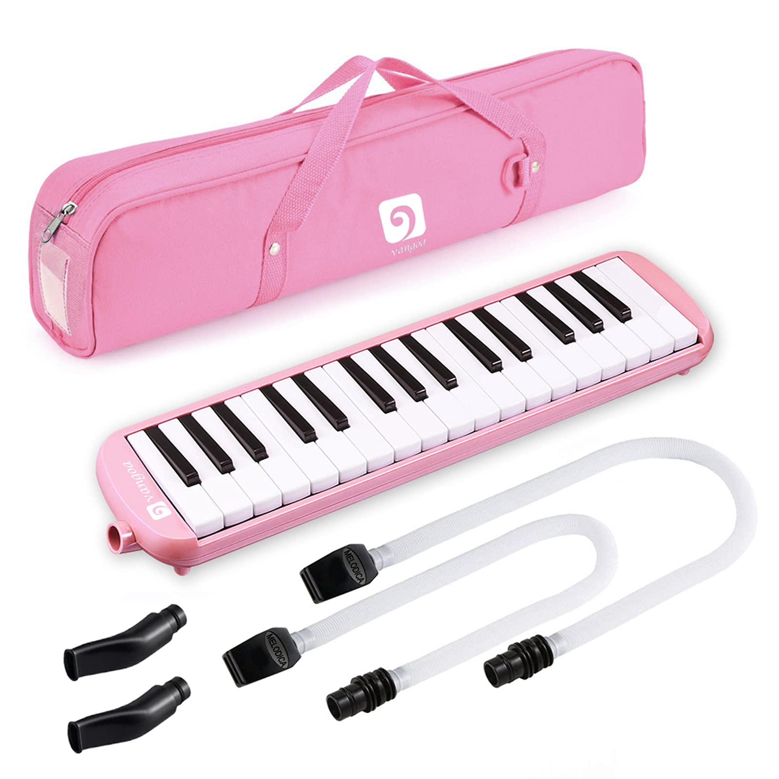 Vangoa 32 Key Melodica, Musical Instrument Air Piano Keyboard, Melodicas with Carrying Bag, Double Mouthpieces, Wipe Cloth, Key 