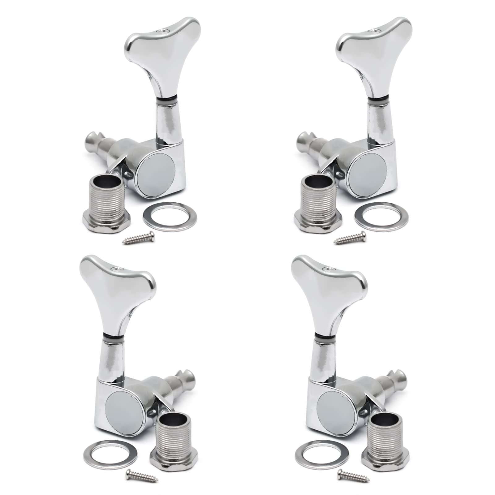 Maxcheer 2R2L Electric Bass Guitar Sealed Tuning Pegs Tuners Machine Heads Tuning Keys/Buttons Guitar Parts Machine Head Tuners