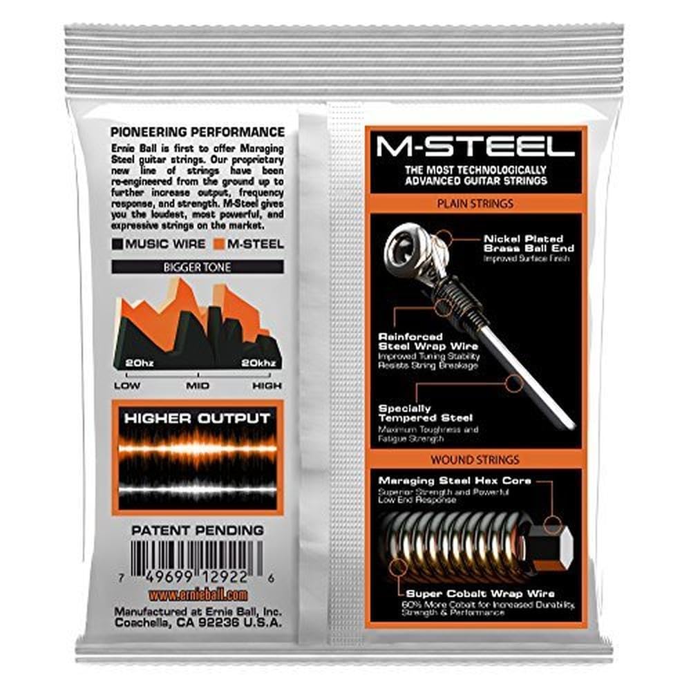 Ernie Ball Hybrid Slinky M-Steel Electric Guitar Strings, 9-46 Gauge (P02922)