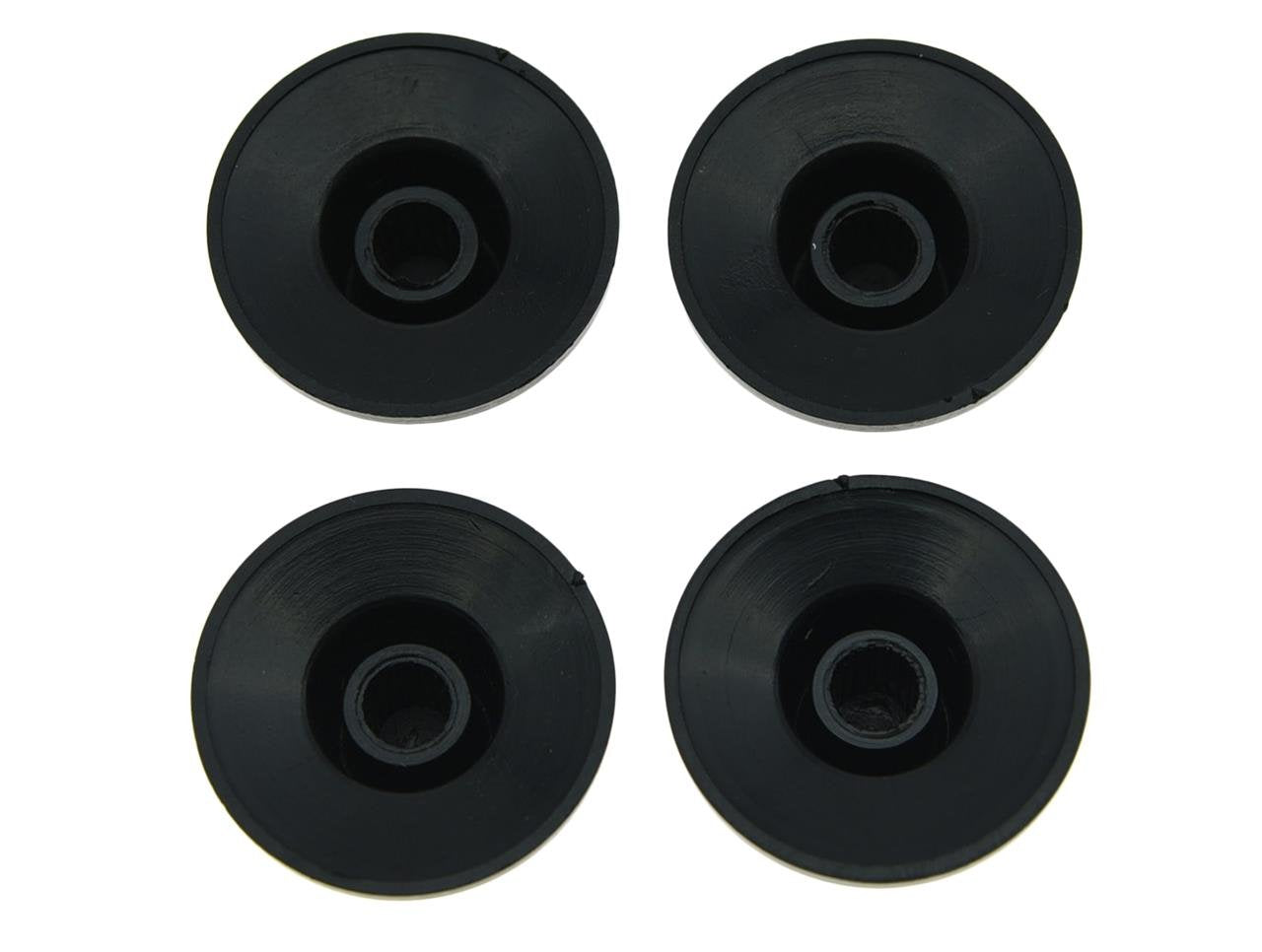 Dopro 4pcs Black with Gold Cap LP Metric Guitar Witch Hat Knobs Top Hat Knobs for SG Epi Les Paul