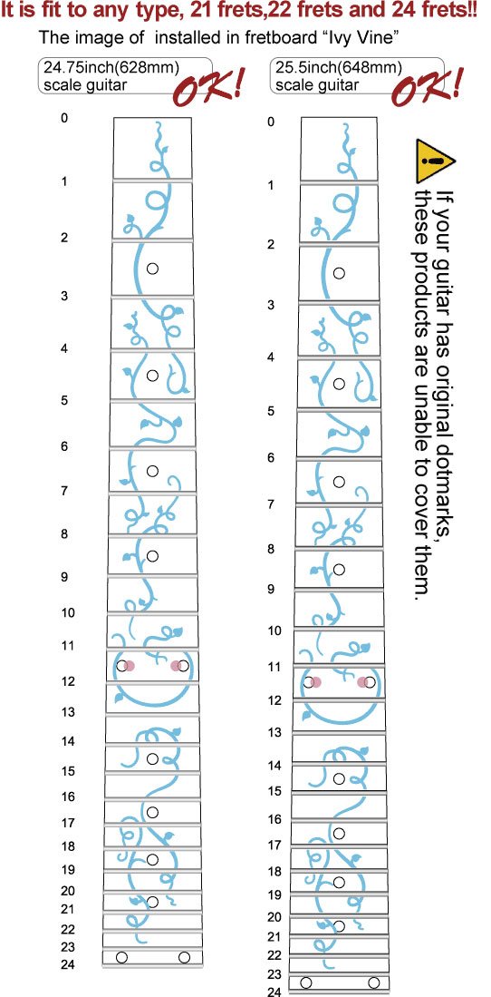 Jockomo Ivy Vine Guitar Inlay Sticker