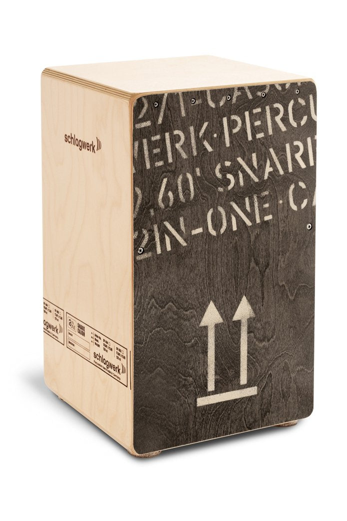 Schlagwerk CP404BLK 2inOne Series Snare Cajon l Black Baltic Birch Front Plate l Made in Germany