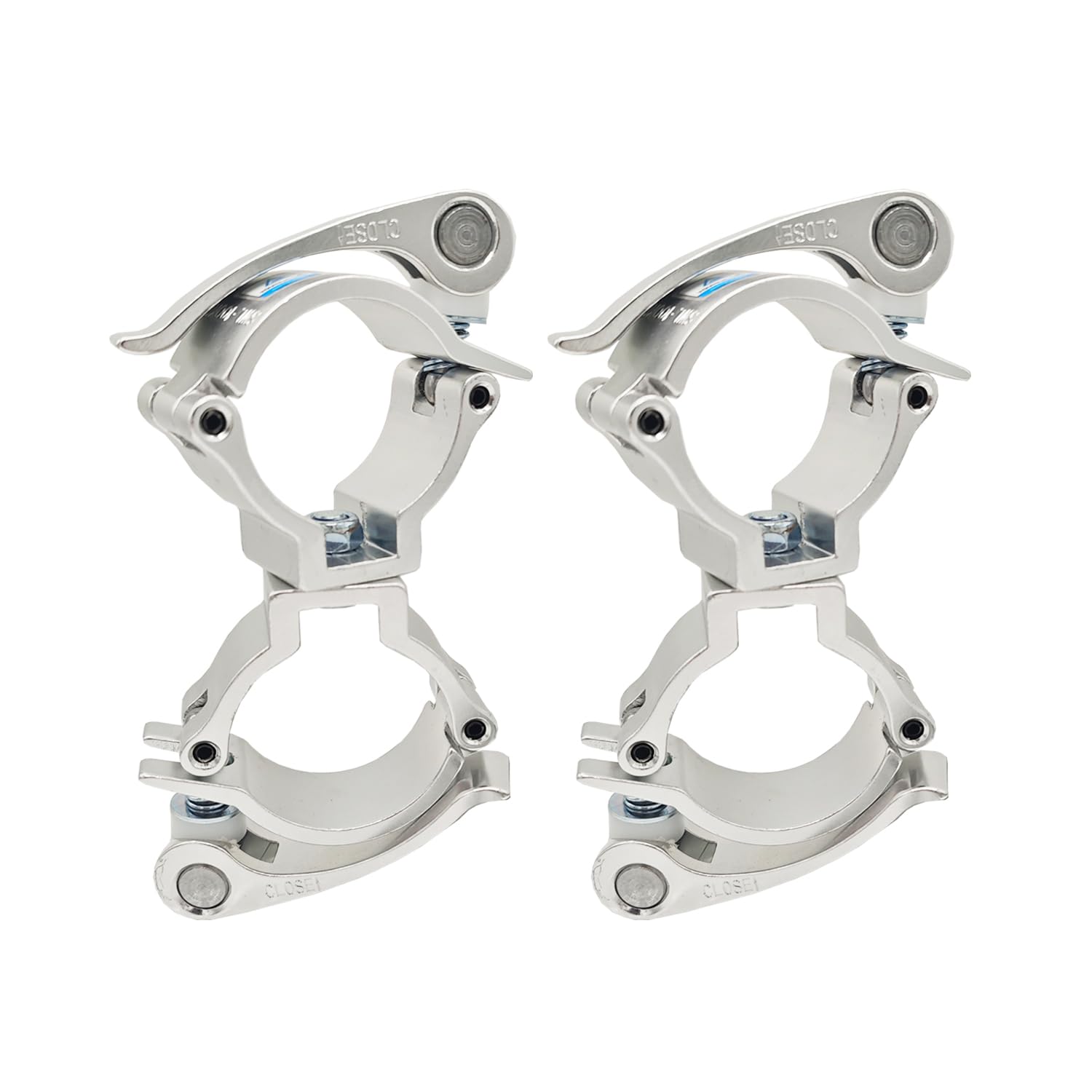 2 Lighting Truss Swivel Coupler Clamp Fit F34 48-51mm Pipe Heavy Duty Aluminum Alloy 220 LBs for DJ Stage Lighting Quick Release