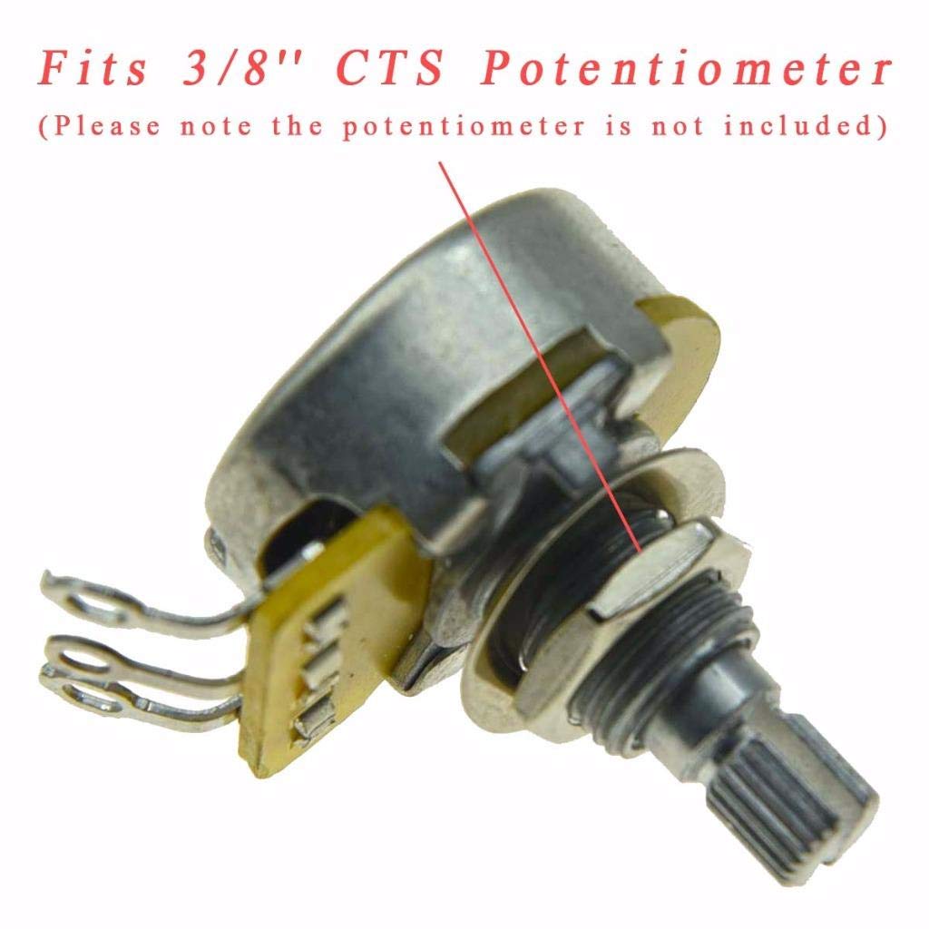 Dopro 20-Pack Nickel USA Thread 3/8 '' Guitar Pots Nuts Potentiometer Hex Nut and Washers for CTS Pots or Switchcraft Jacks